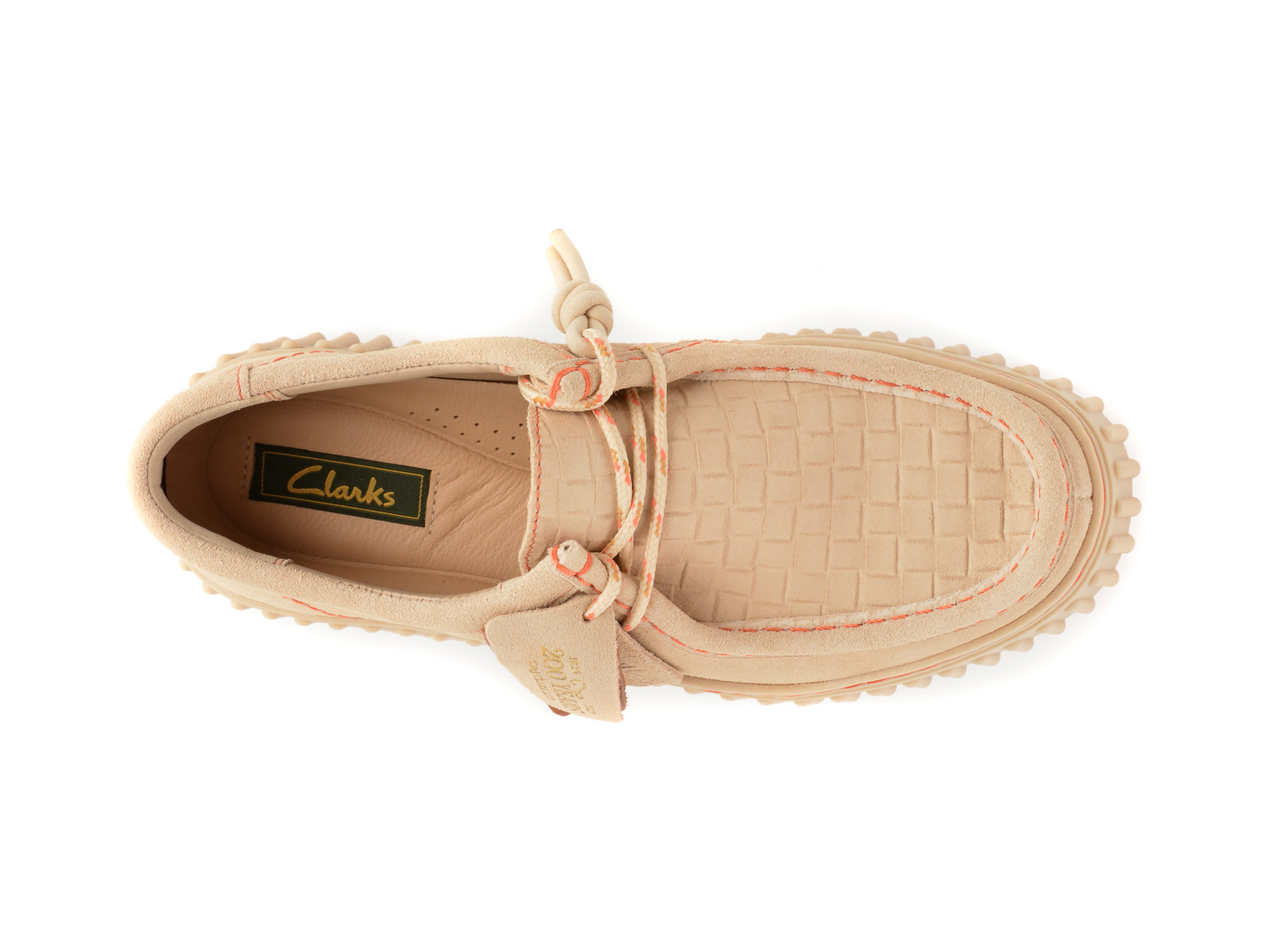 Mocasini CLARKS bej, TORHILL BEE, din piele intoarsa