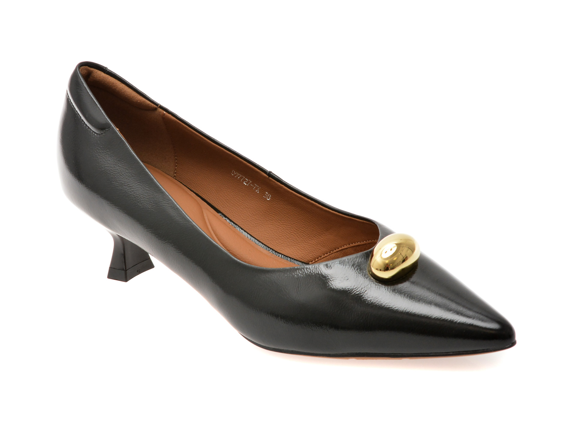 Pantofi eleganti EPICA negri, D97727, din piele naturala