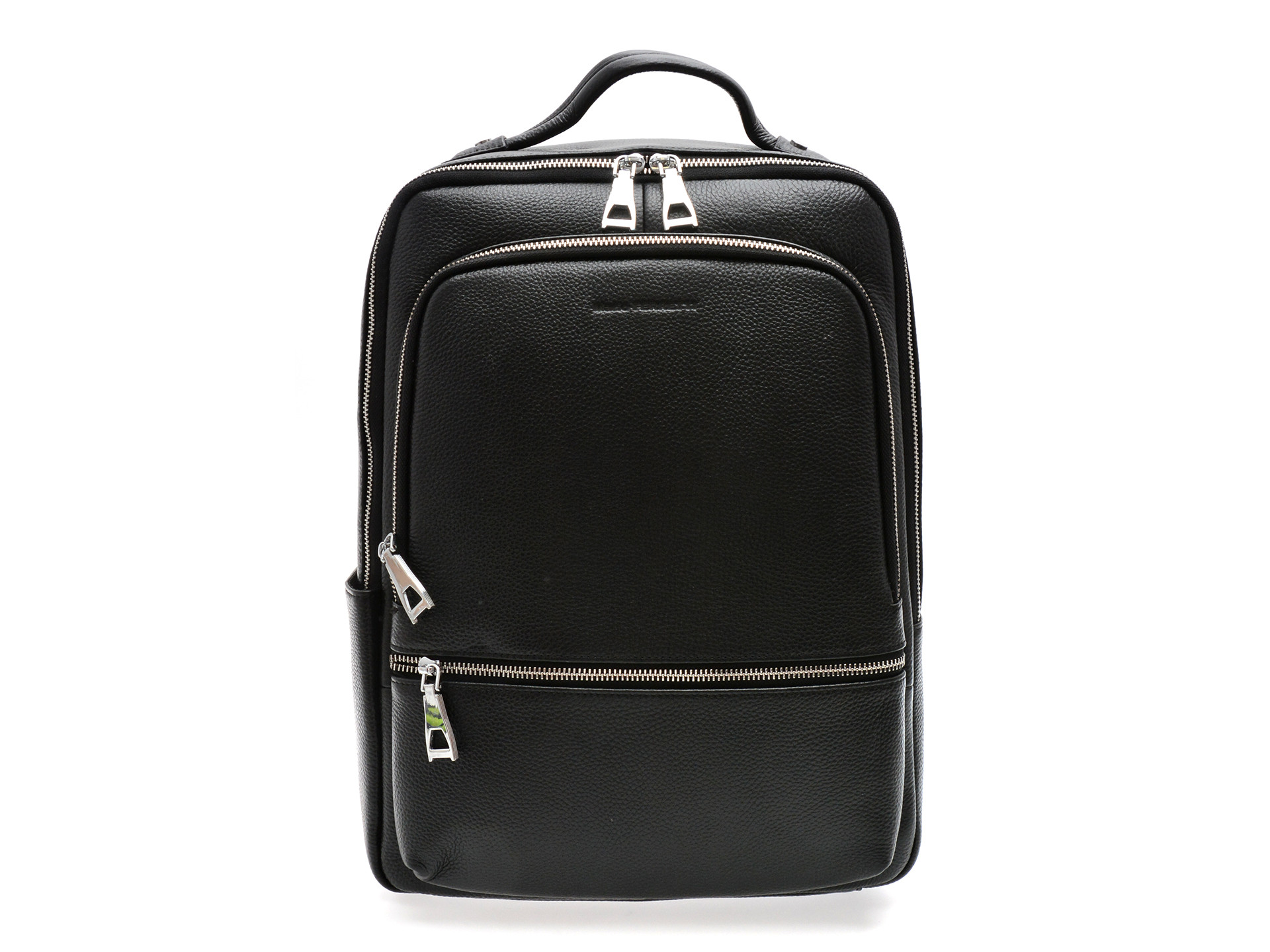 Rucsac MARIO FERRETTI negru, 8442, din piele naturala