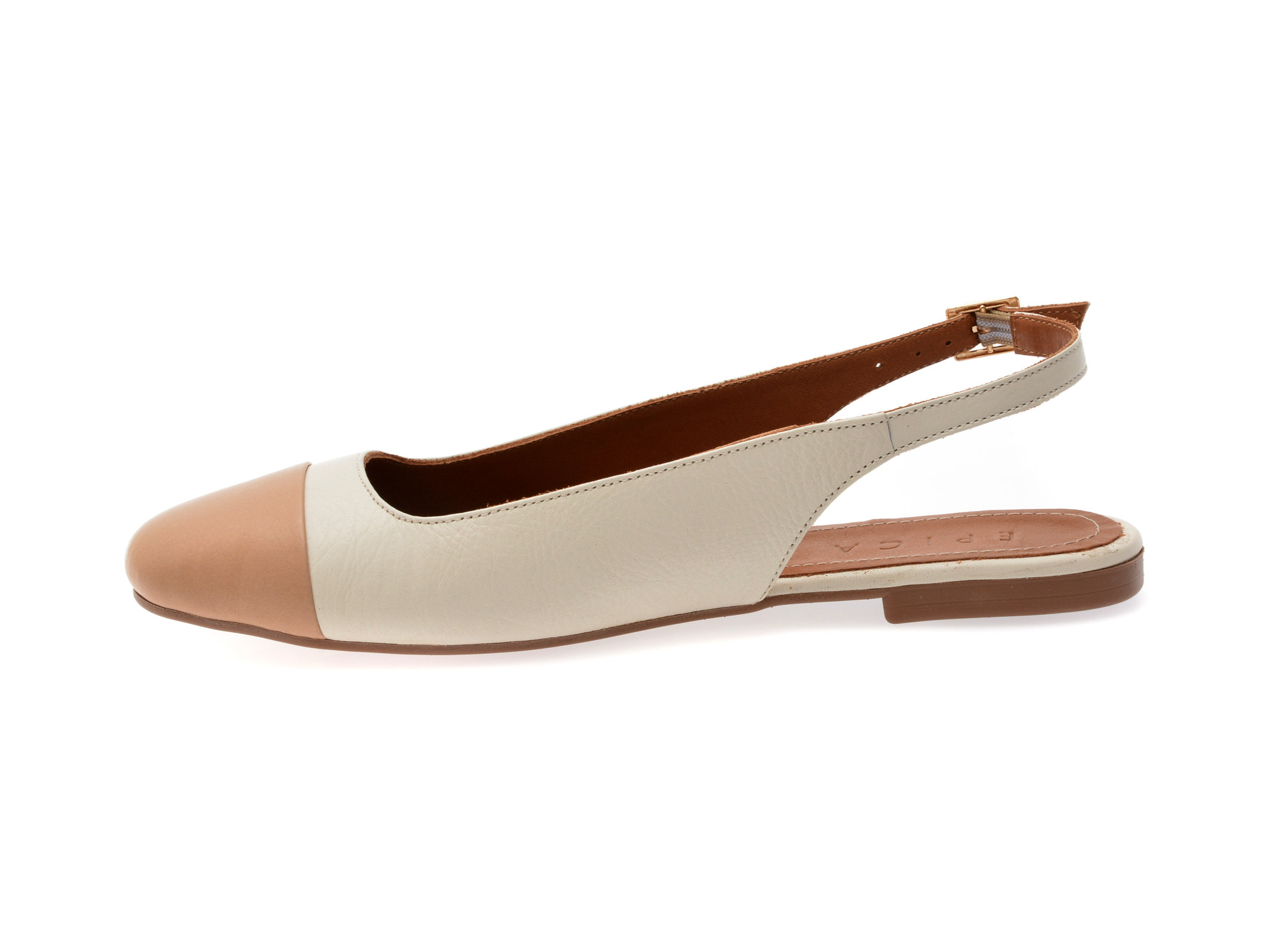 Pantofi EPICA albi, 2005, din piele naturala