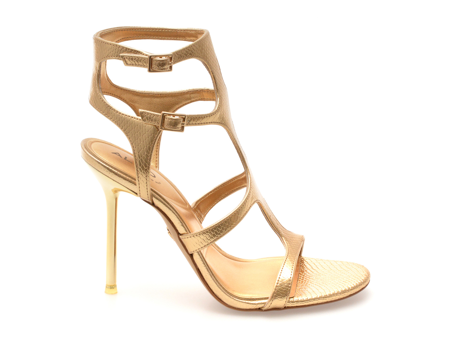 Sandale elegante ALDO aurii, QUINTINA 711, din piele ecologica