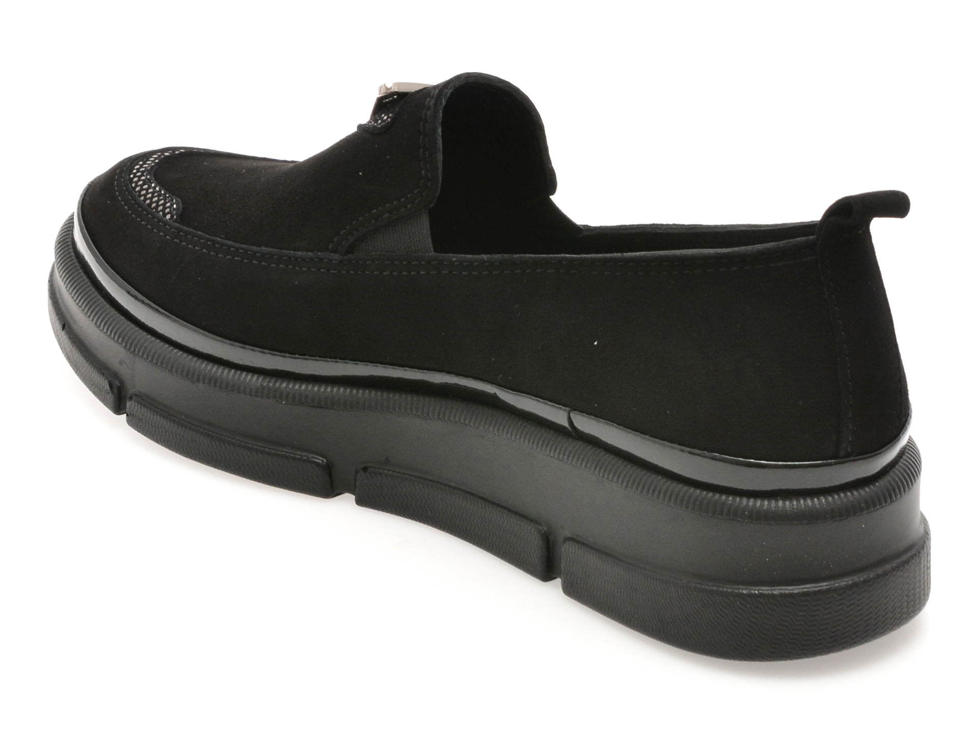 Pantofi IMAGE negri, 387392, din piele intoarsa