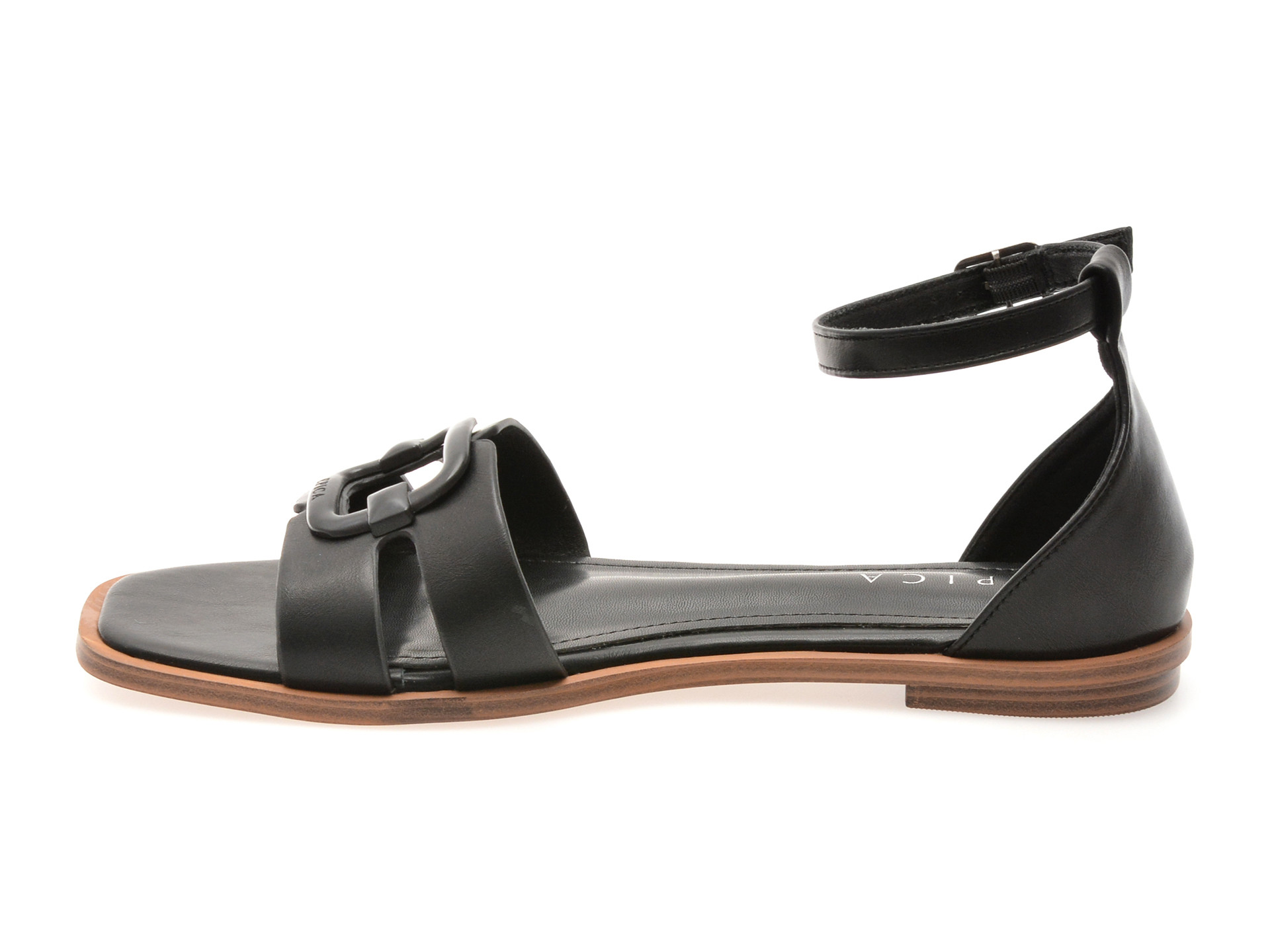 Sandale EPICA negre, 82988, din piele ecologica