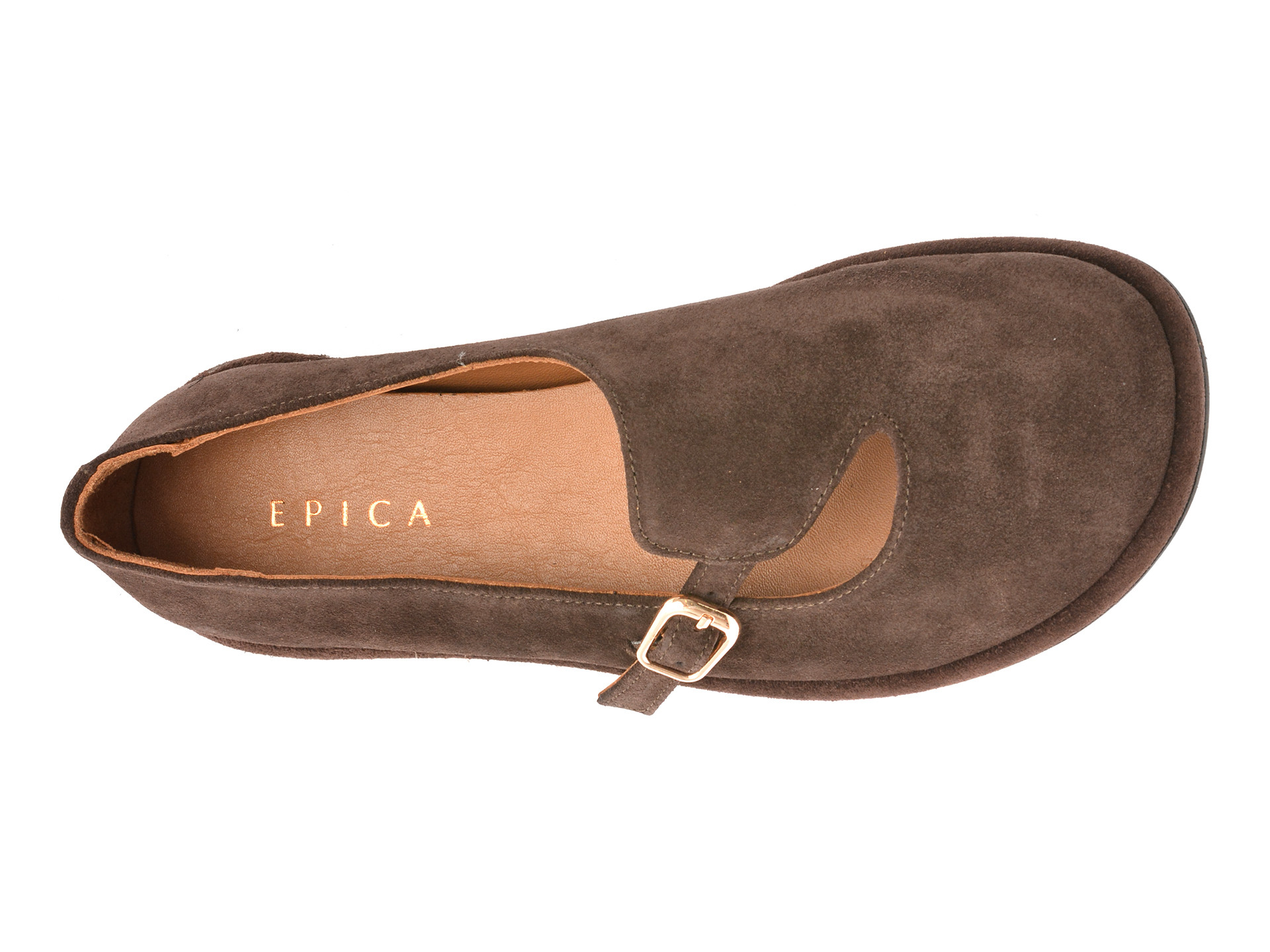 Pantofi EPICA maro, 1614033, din piele intoarsa