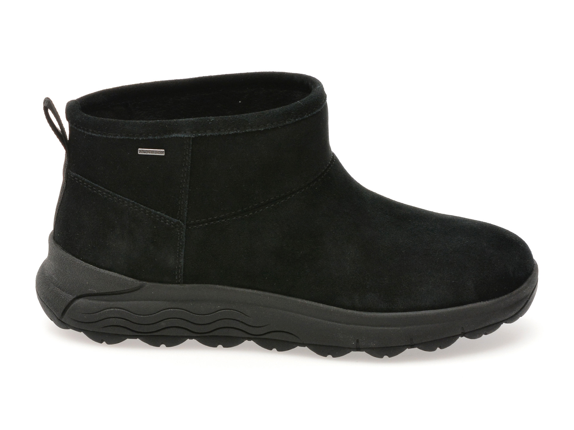 Ghete GEOX negre, D5626B, din piele intoarsa