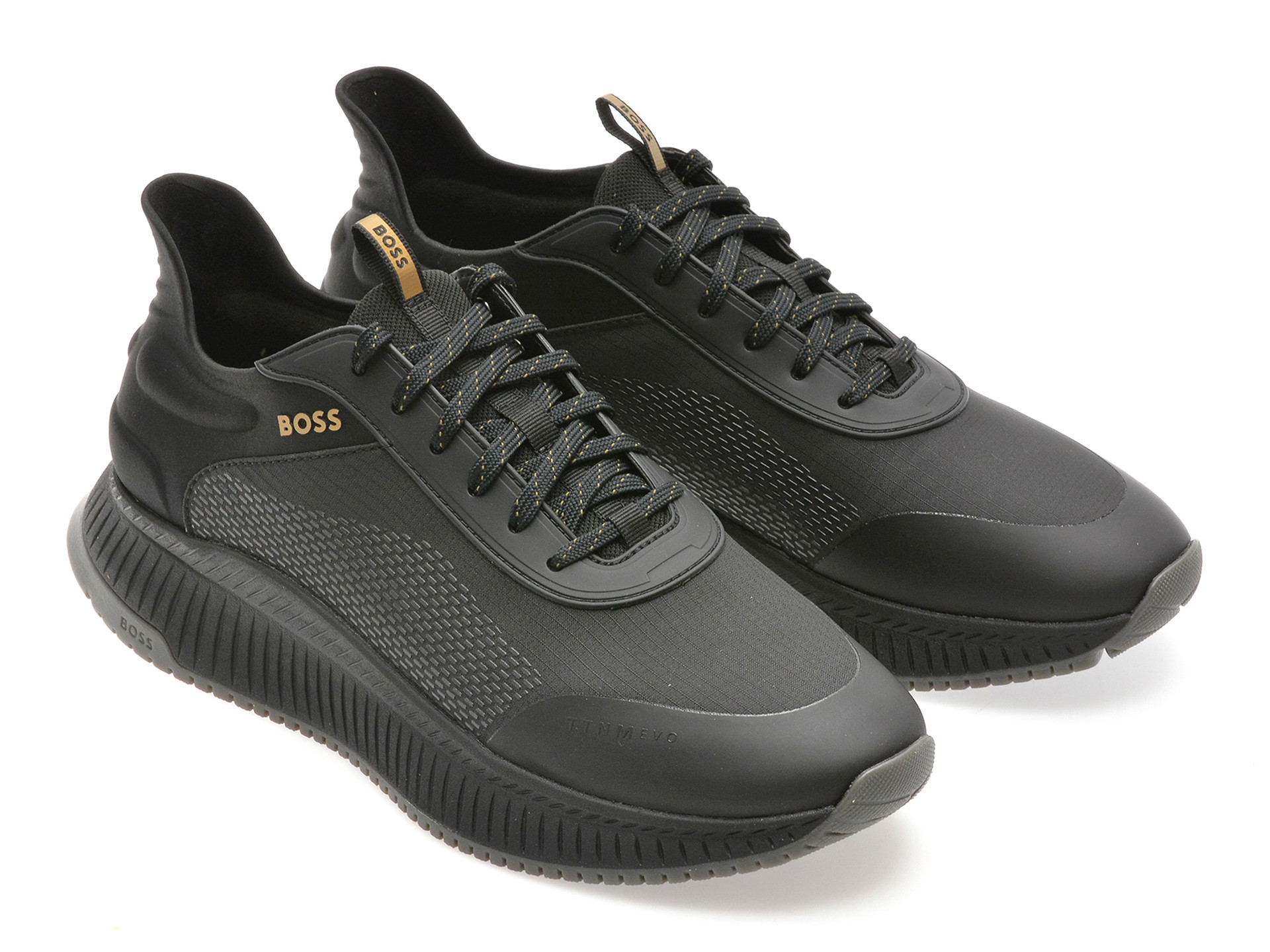 Pantofi sport BOSS negri, 6488, din material textil