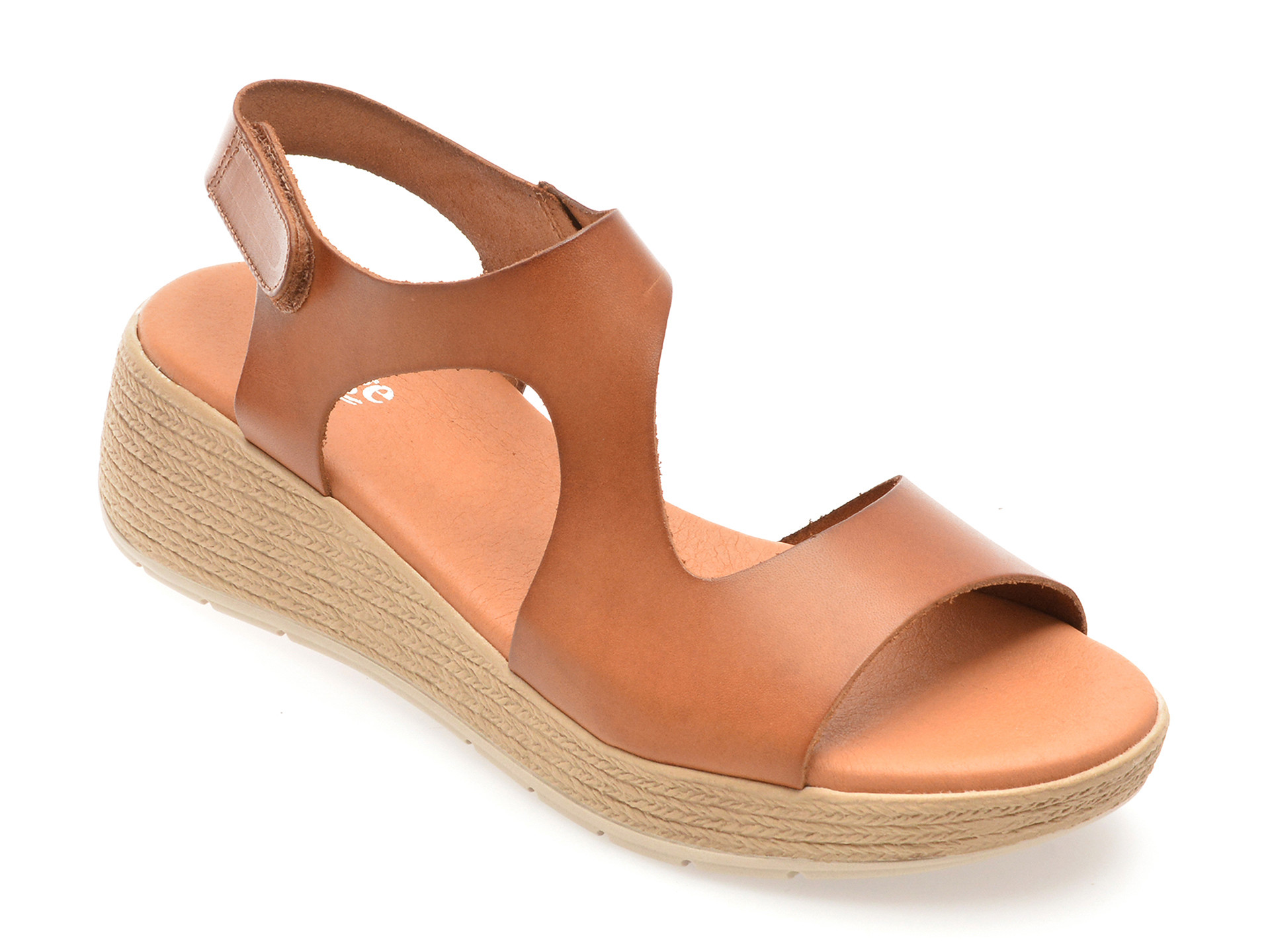 Sandale IMAGE maro, DUSAMBE, din piele naturala