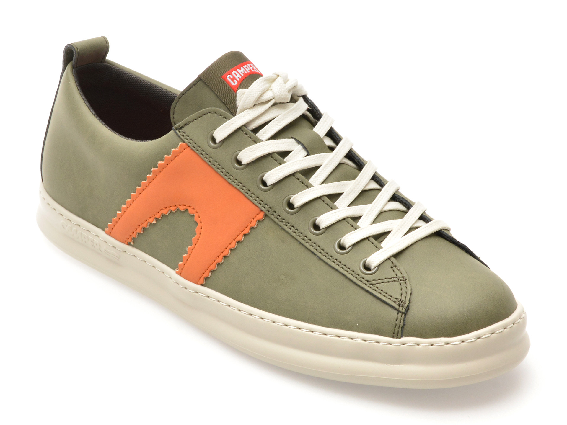 Pantofi sport CAMPER verzi, RUNNER, din piele naturala