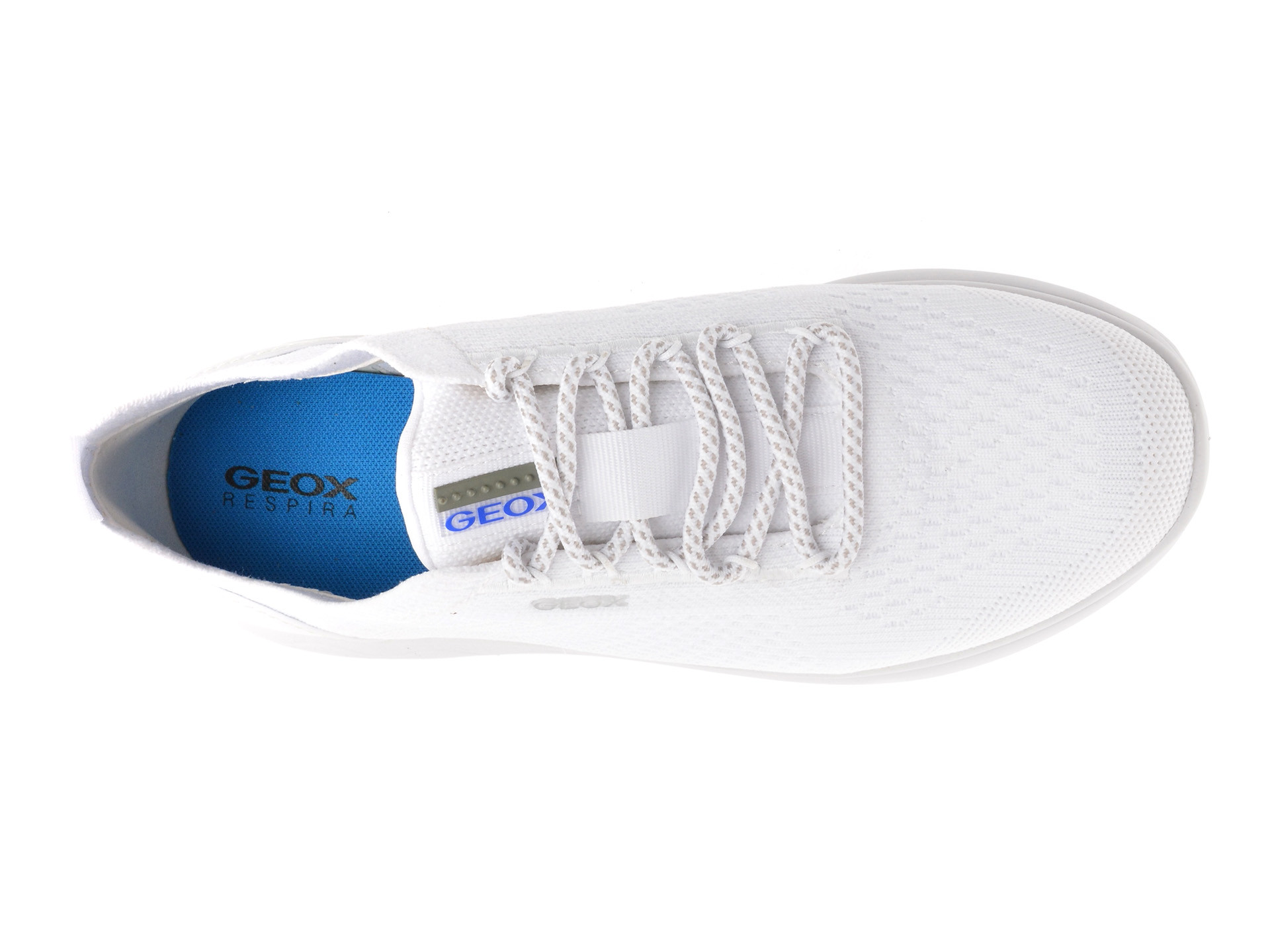 Pantofi sport GEOX albi, D15NUA, din material textil