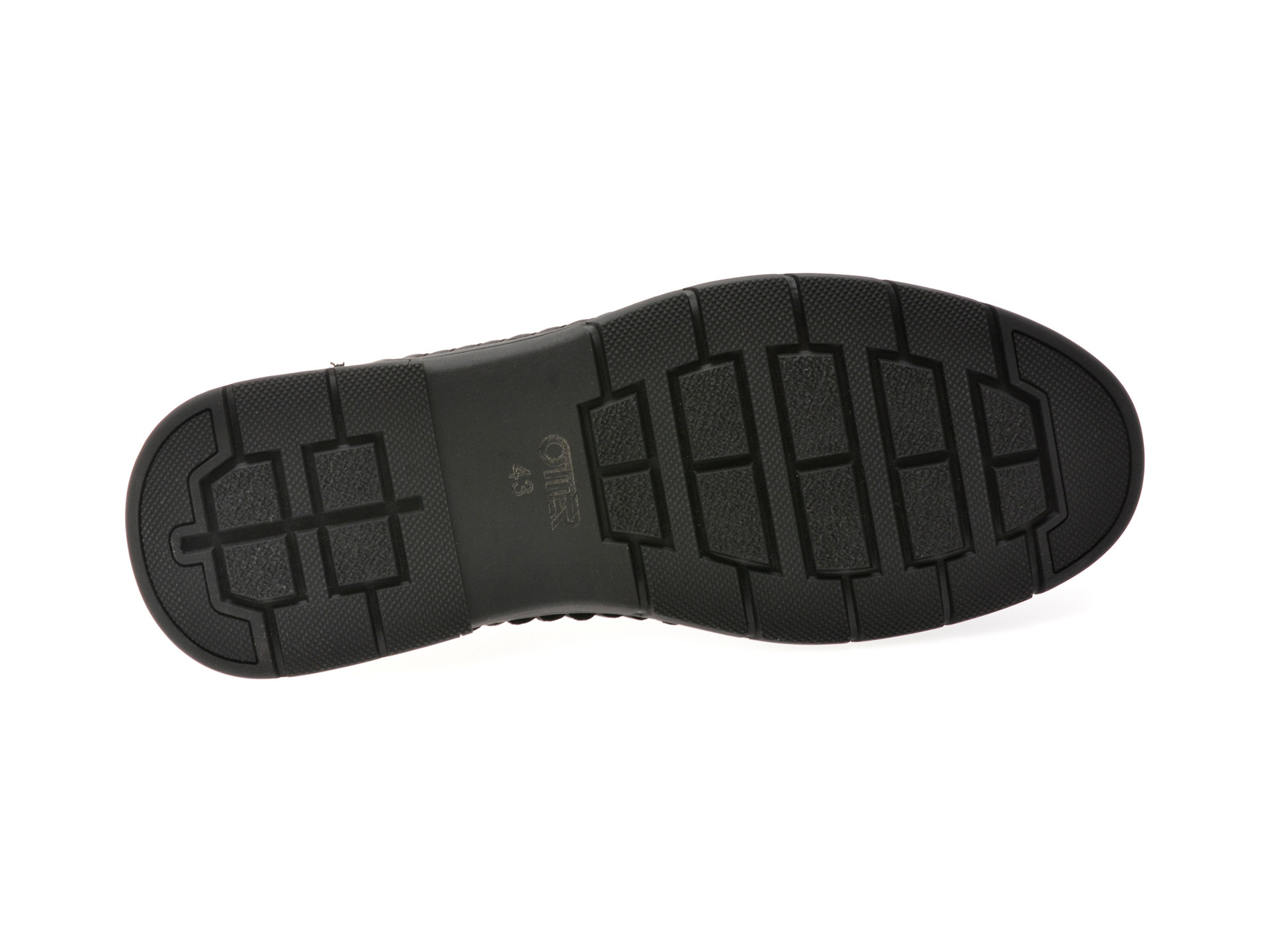 Mocasini OTTER negri, T8512, din piele naturala