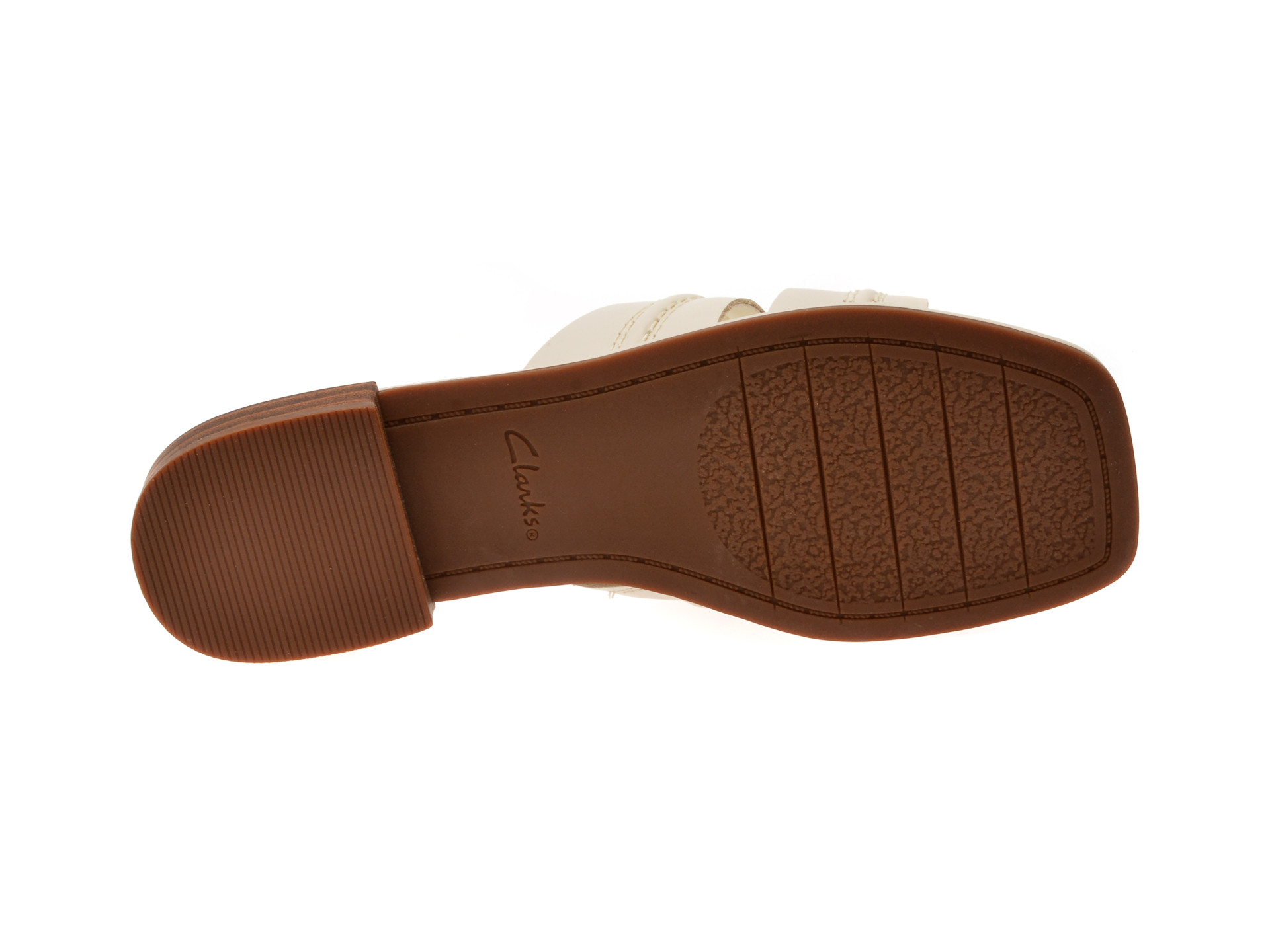 Papuci CLARKS bej, ARIANY MULE, din piele naturala