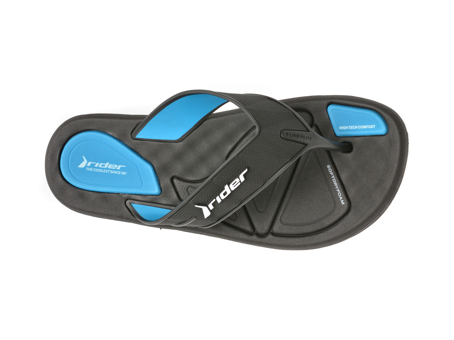 Papuci RIDER negri, 1131567, din pvc