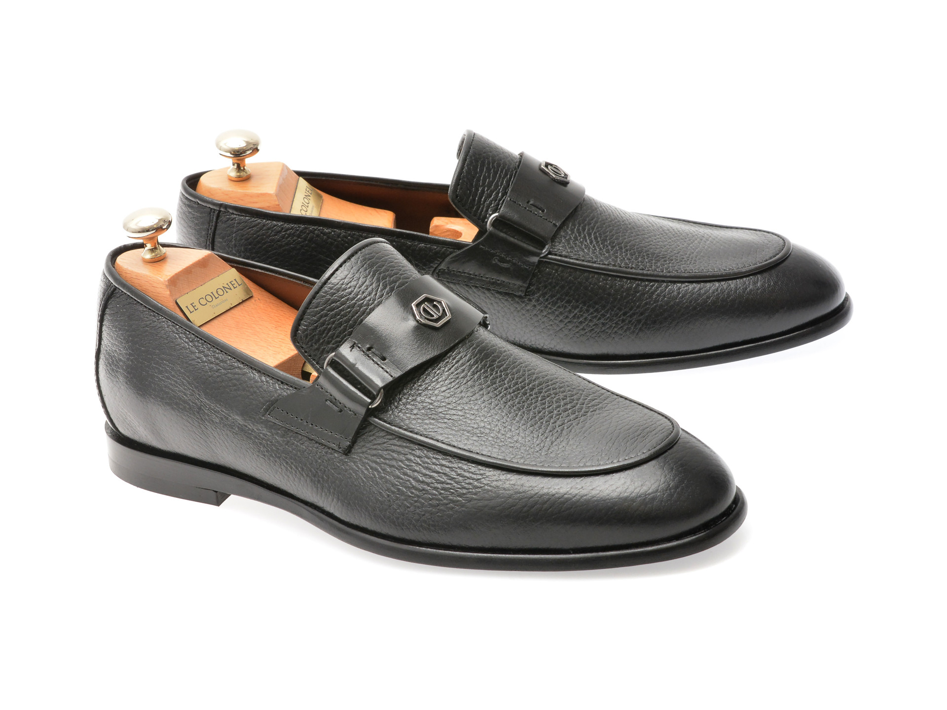 Mocasini eleganti LE COLONEL negri, 72709, din piele naturala