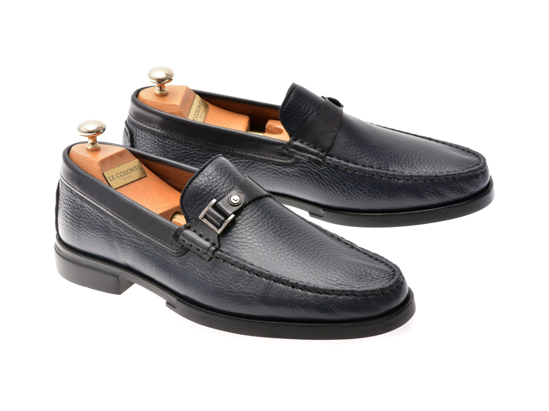 Mocasini eleganti LE COLONEL bleumarin, 482134, din piele naturala