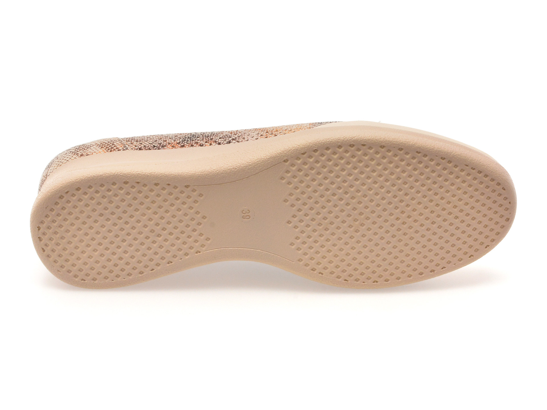 Balerini IMAGE bej, 13403, din piele naturala