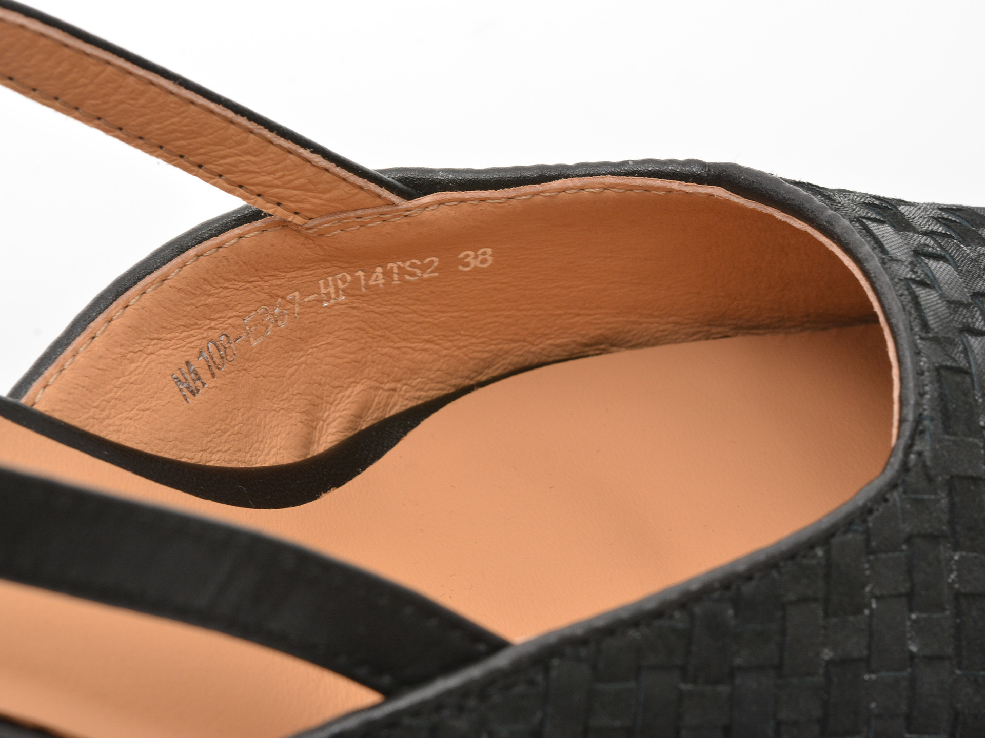 Pantofi IMAGE negri, NA108, din piele naturala