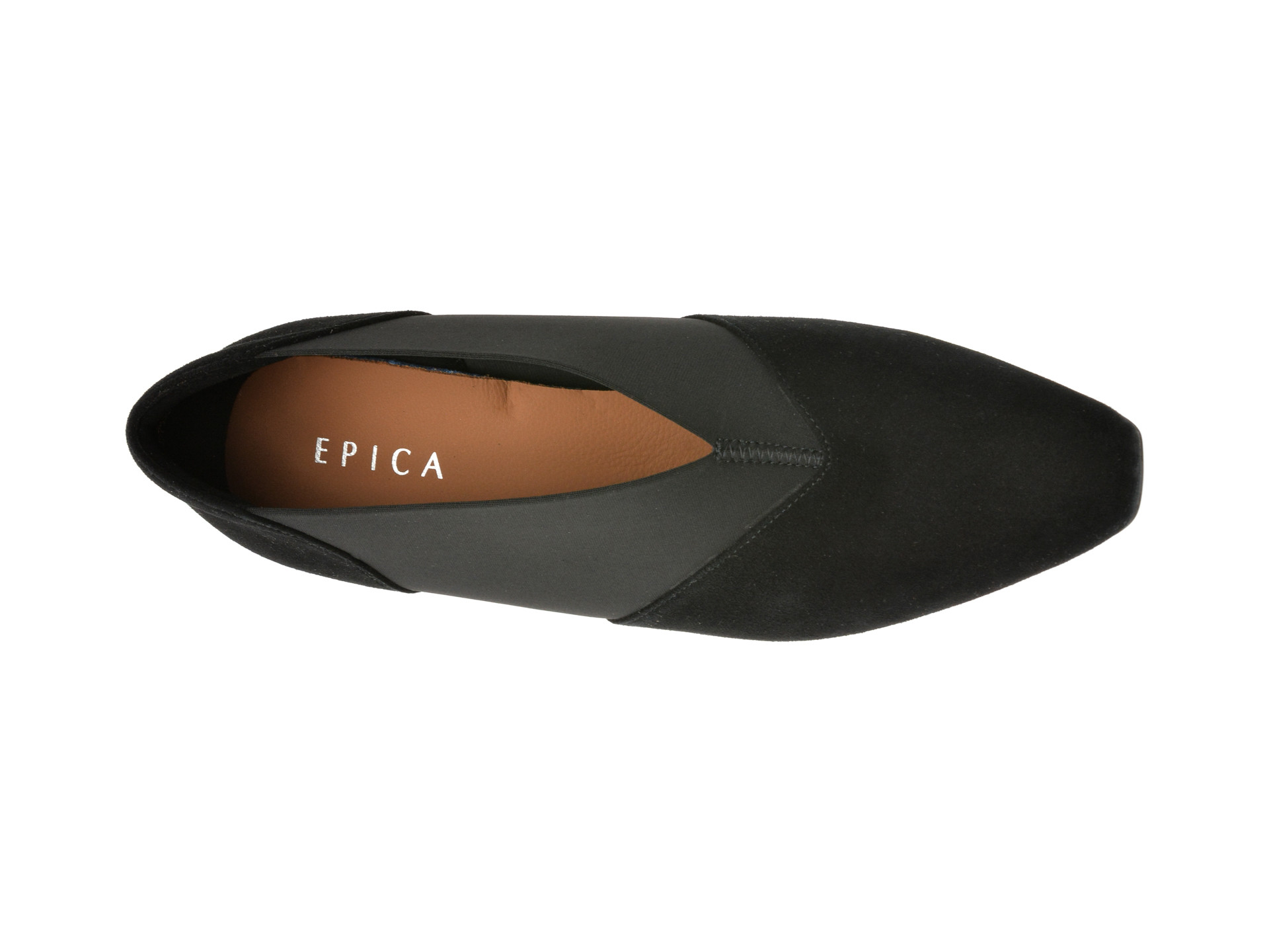 Pantofi eleganti EPICA negri, 3D7535, din piele intoarsa