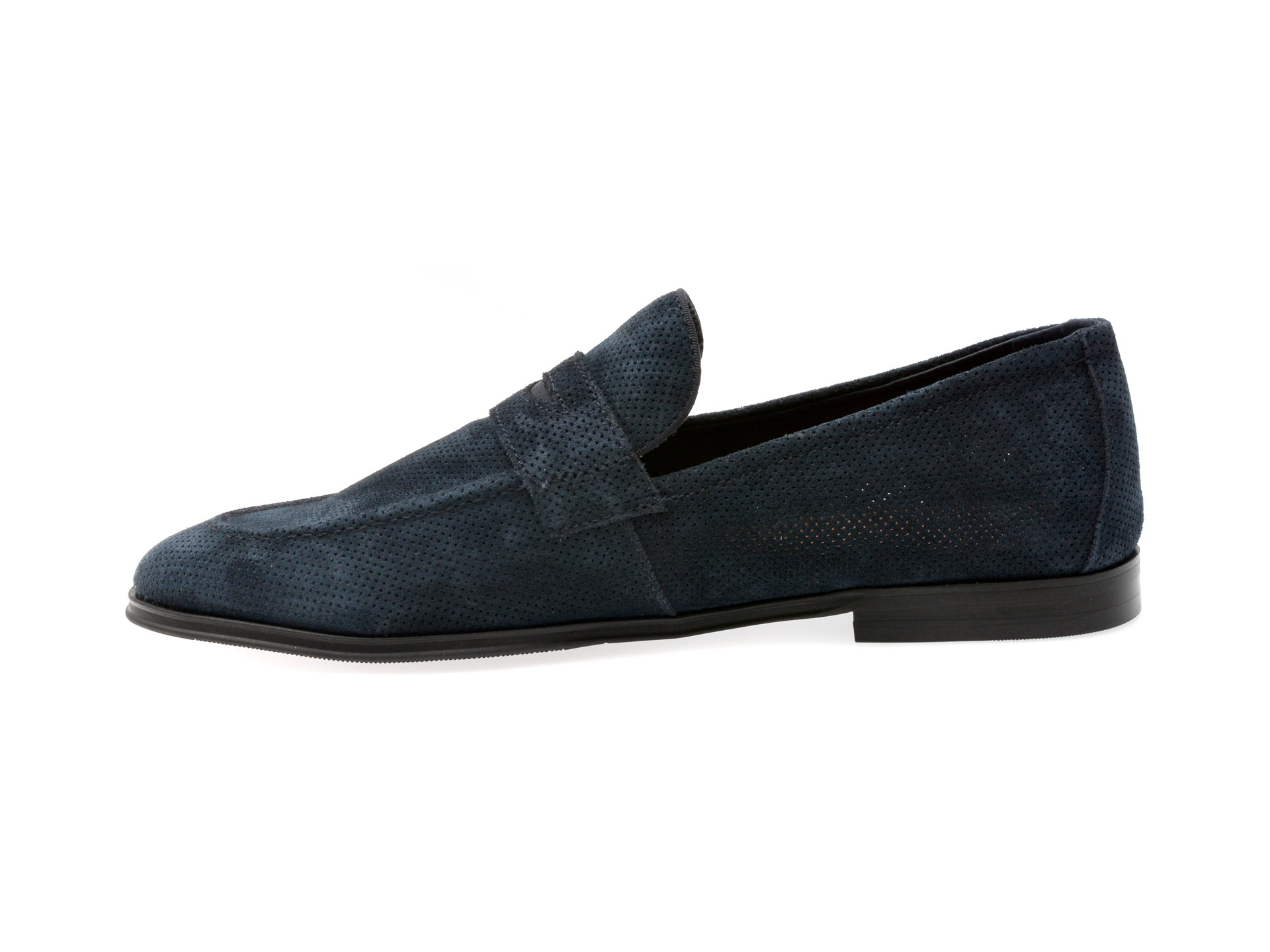 Mocasini eleganti ALDO bleumarin, JOURNEY 410, din piele intoarsa