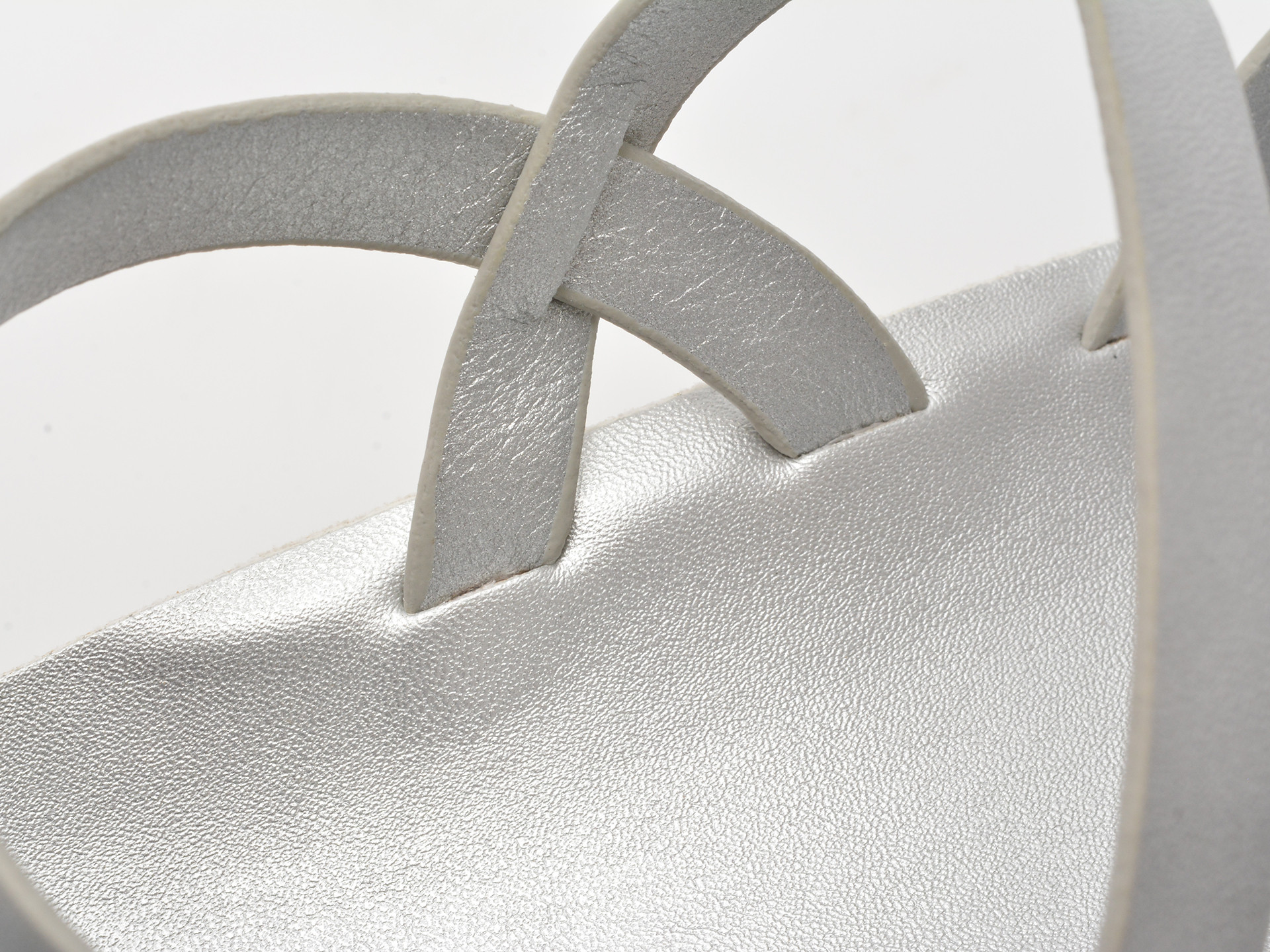 Sandale IMAGE argintii, 10728, din piele ecologica