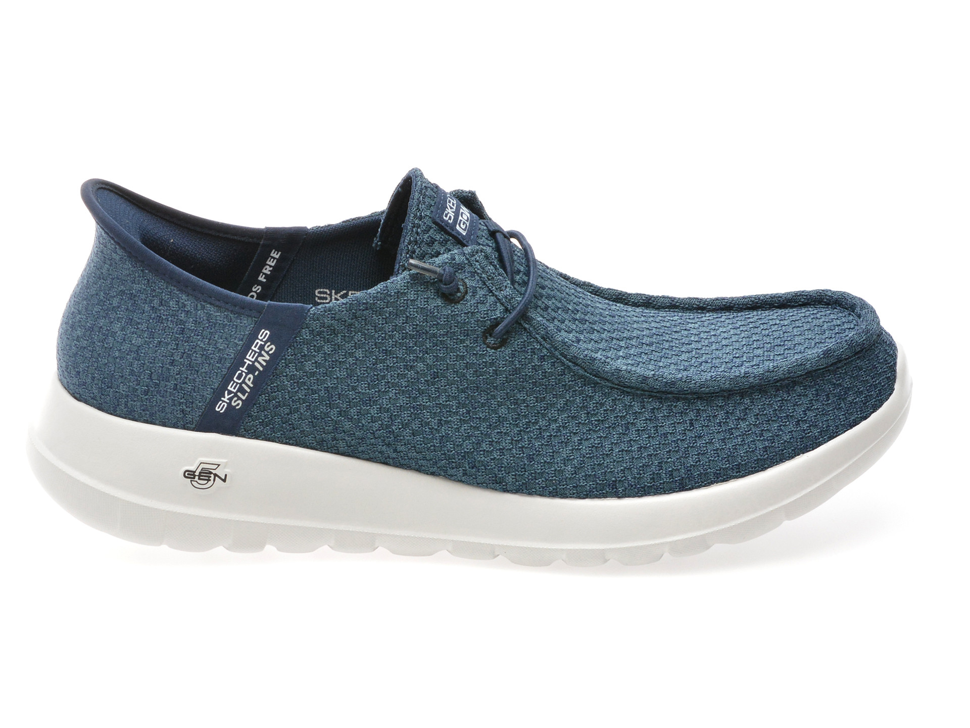 Mocasini SKECHERS bleumarin, GO WALK MAX, din material textil