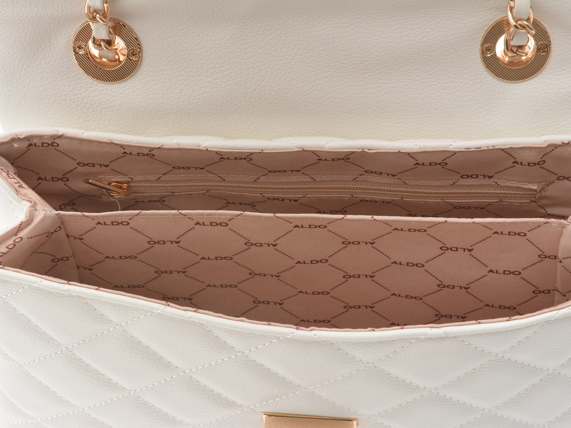 Geanta ALDO alba, CONTEDENNON 100, din piele ecologica