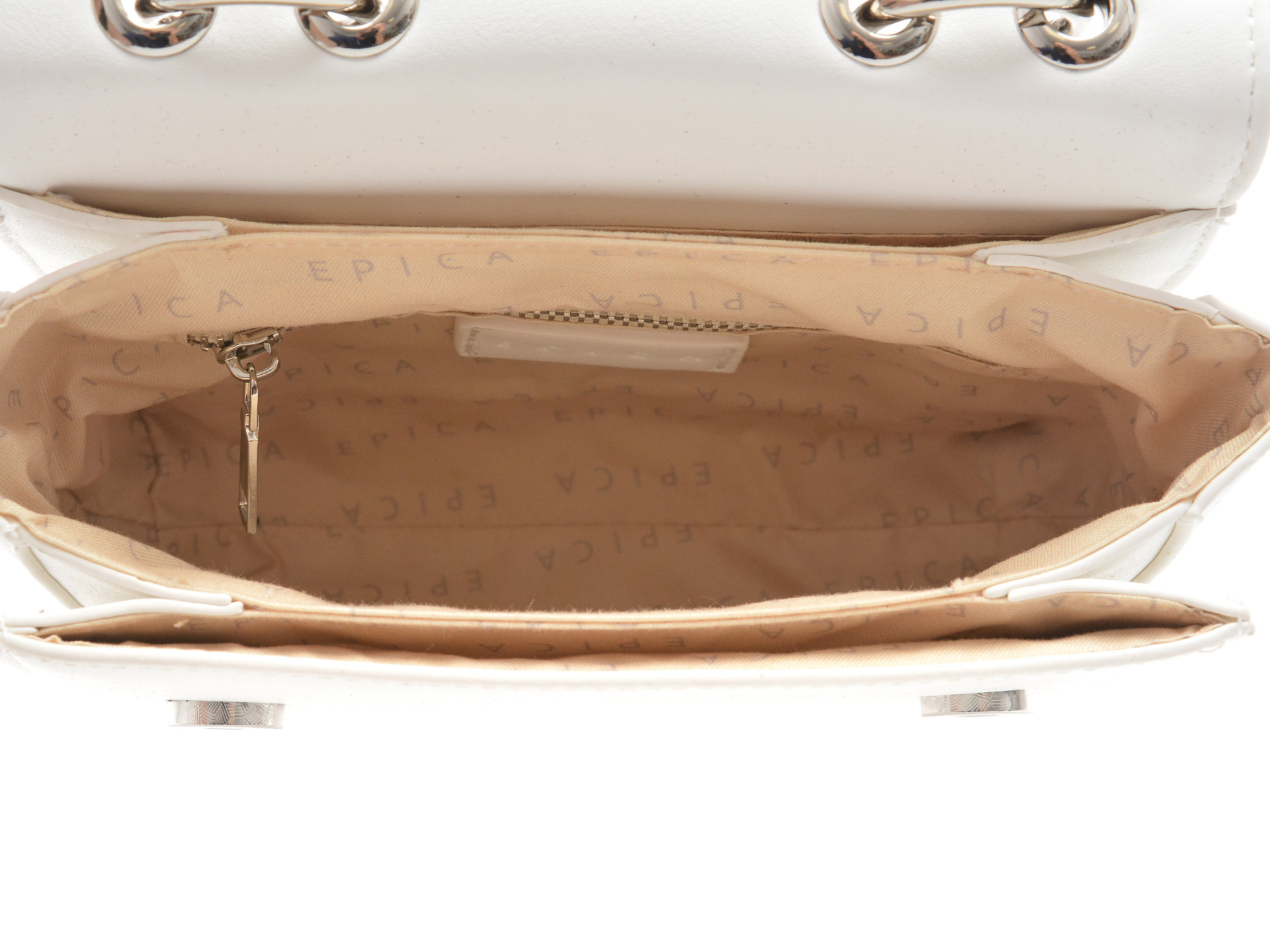 Geanta EPICA alba, 718, din piele ecologica