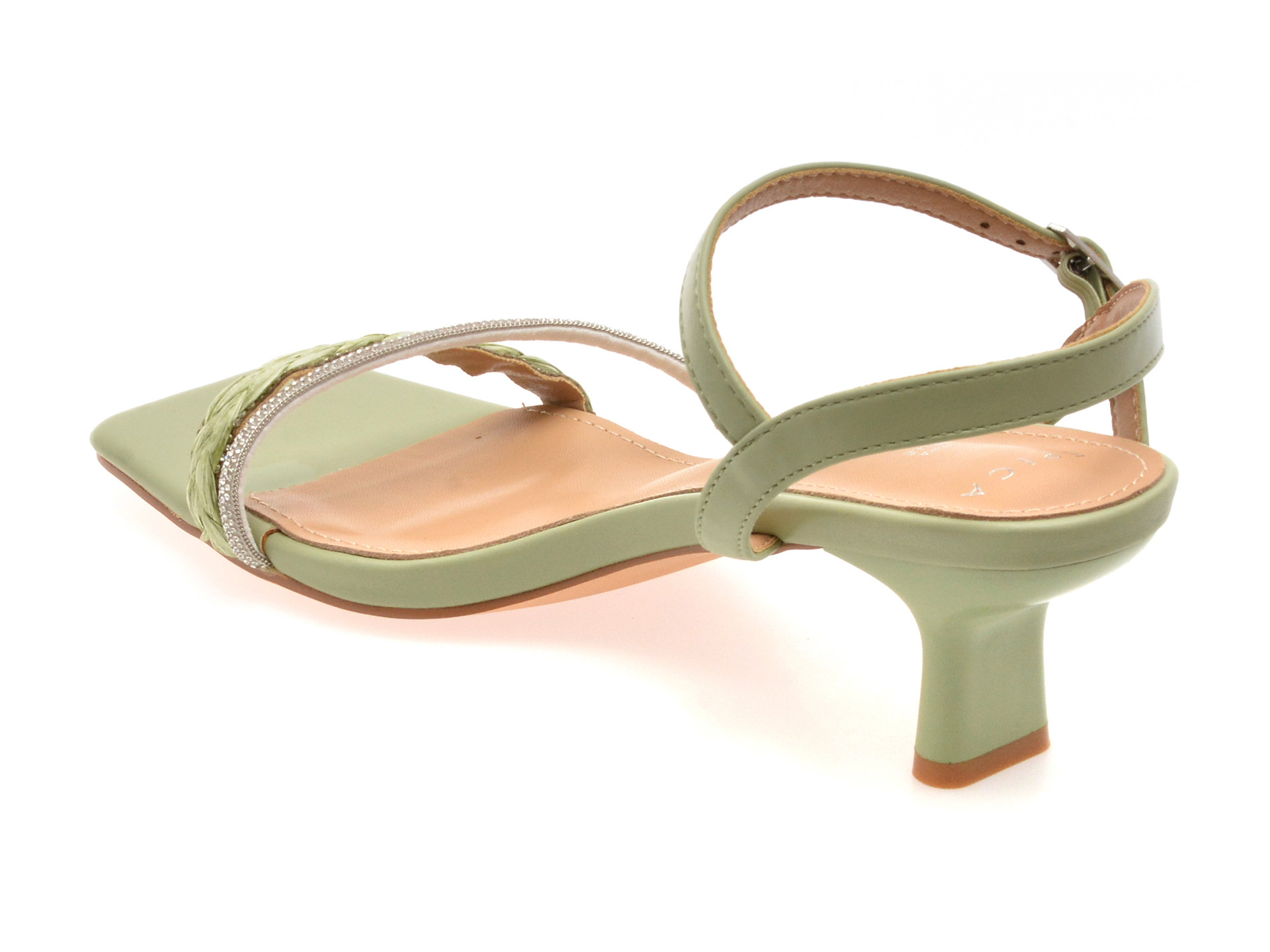 Sandale elegante EPICA verzi, 82982, din piele ecologica