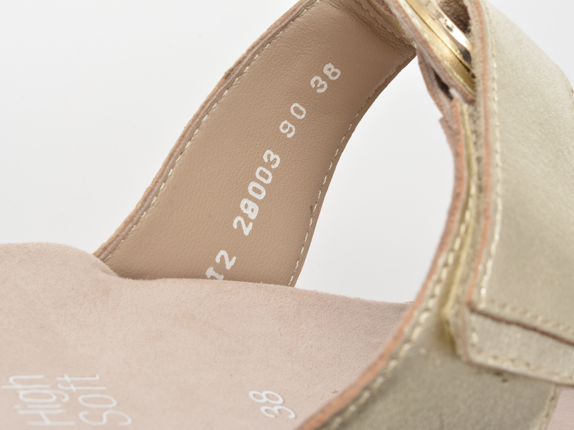 Papuci ARA aurii, 29003, din piele naturala