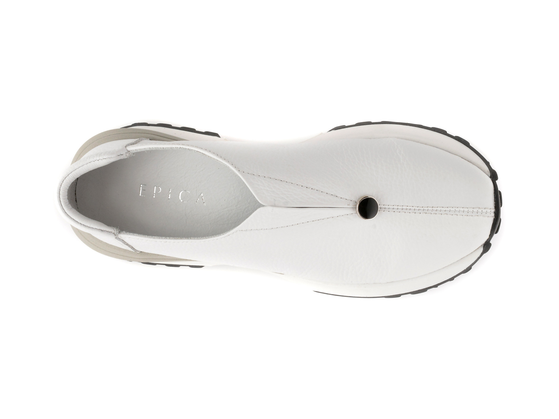 Pantofi sport EPICA albi, 589A101, din piele naturala