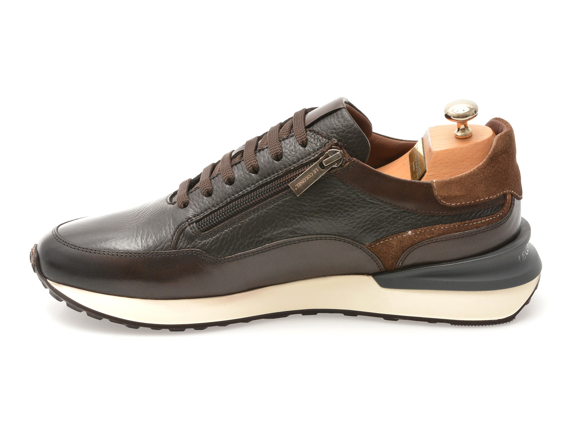 Pantofi sport LE COLONEL maro, 66442, din piele naturala