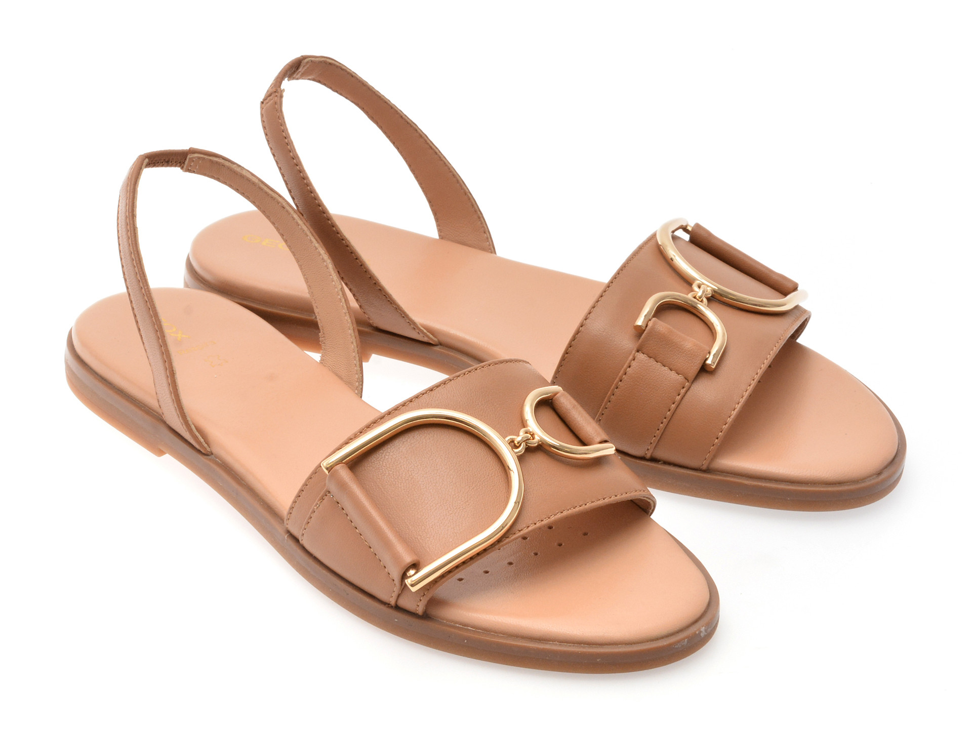 Sandale GEOX maro, D35SDA, din piele naturala