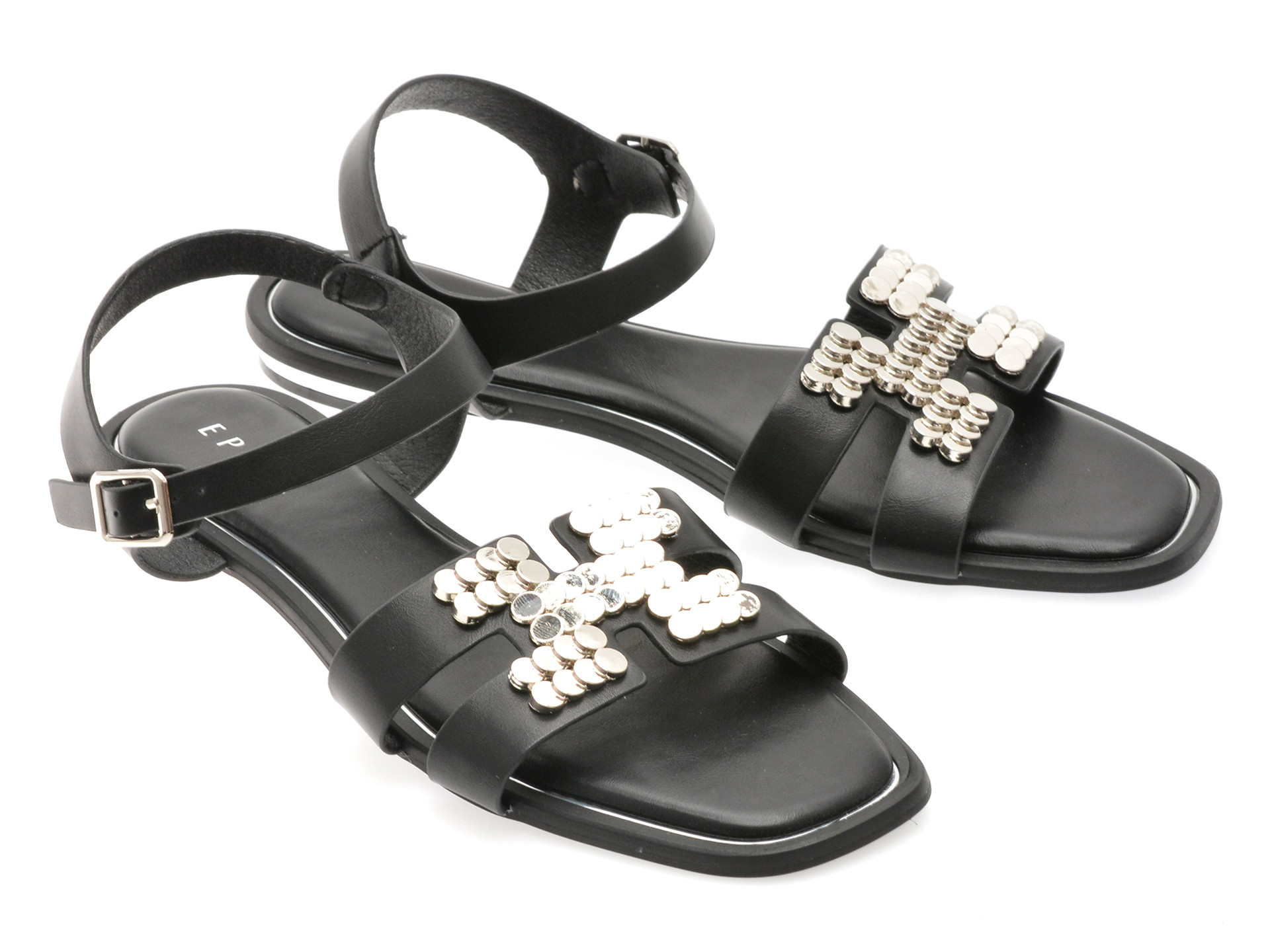 Sandale EPICA negre, 82954, din piele ecologica