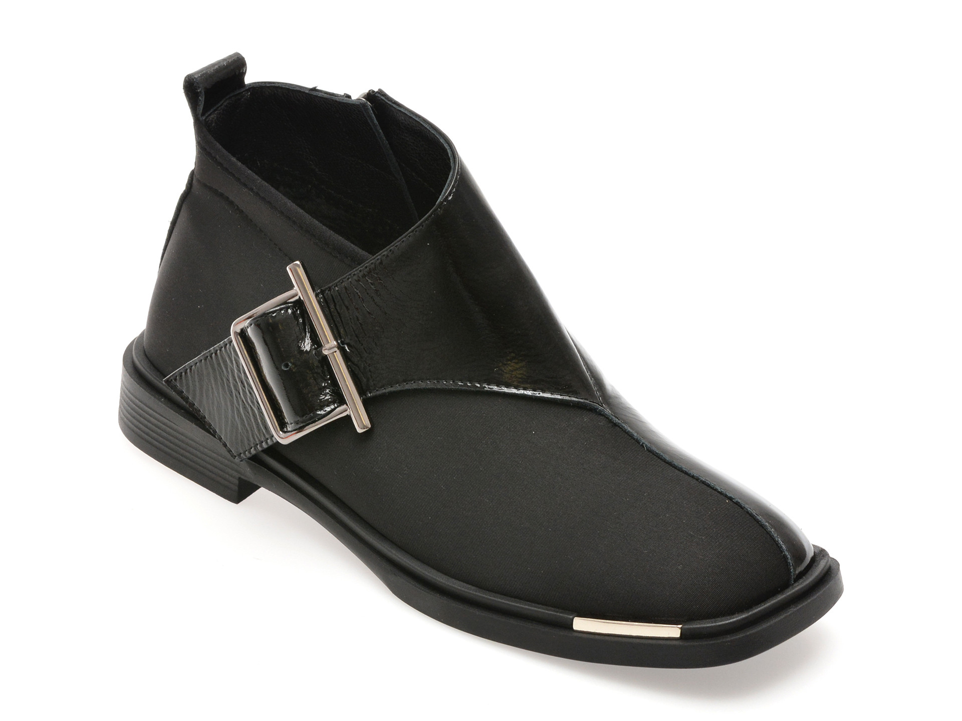 Ghete EPICA negre, 3941102, din piele naturala lacuita