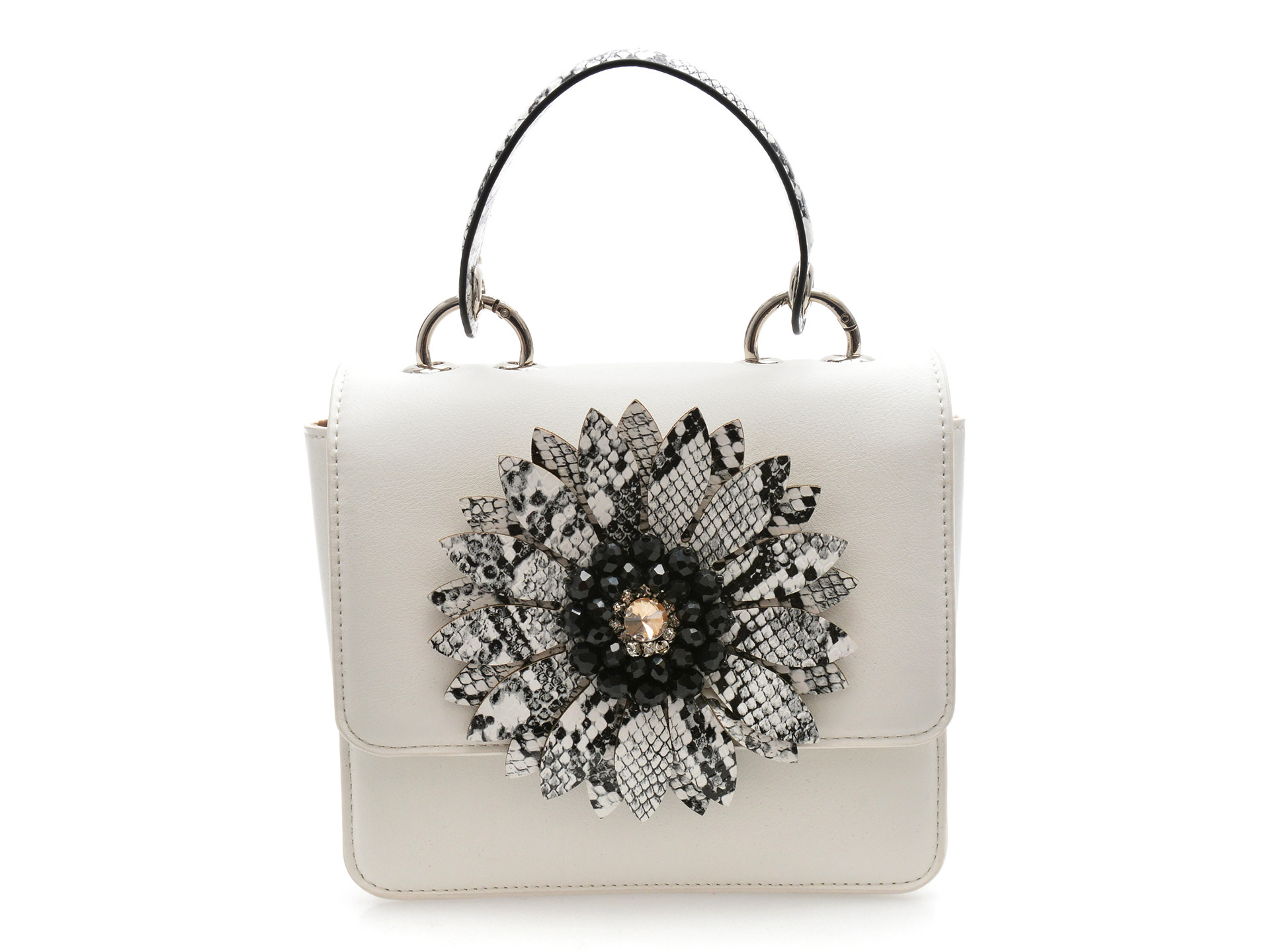 Geanta EPICA alba, 718, din piele ecologica