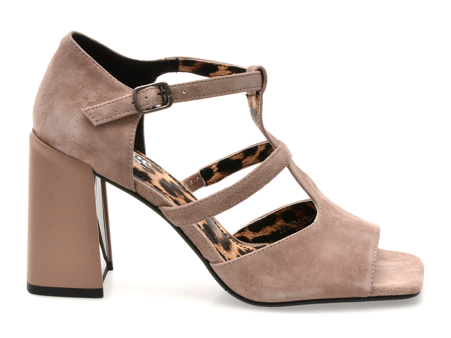 Sandale IMAGE maro, K655, din piele intoarsa