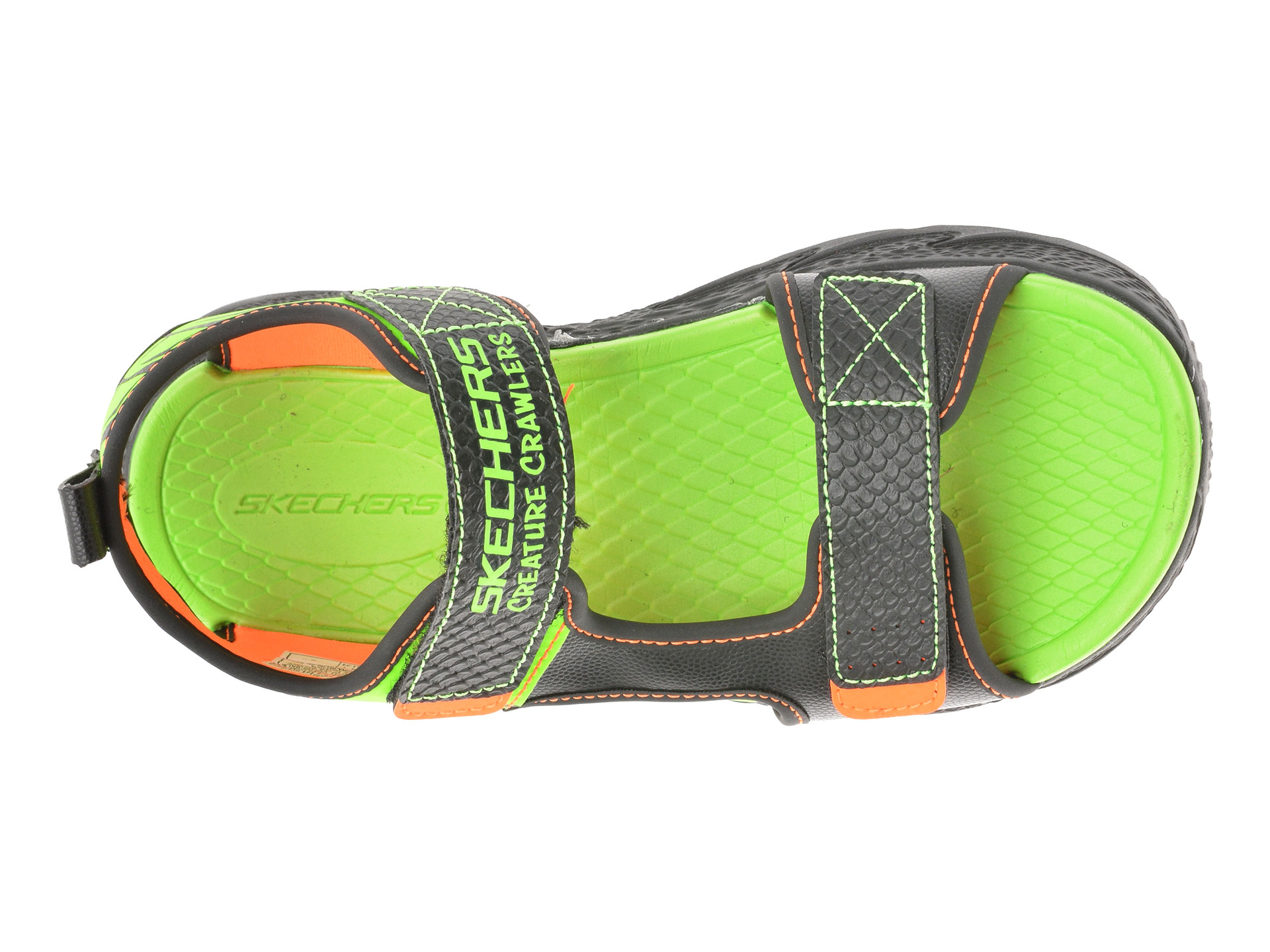 Sandale SKECHERS negre, CREATURE-SPLASH, din piele ecologica