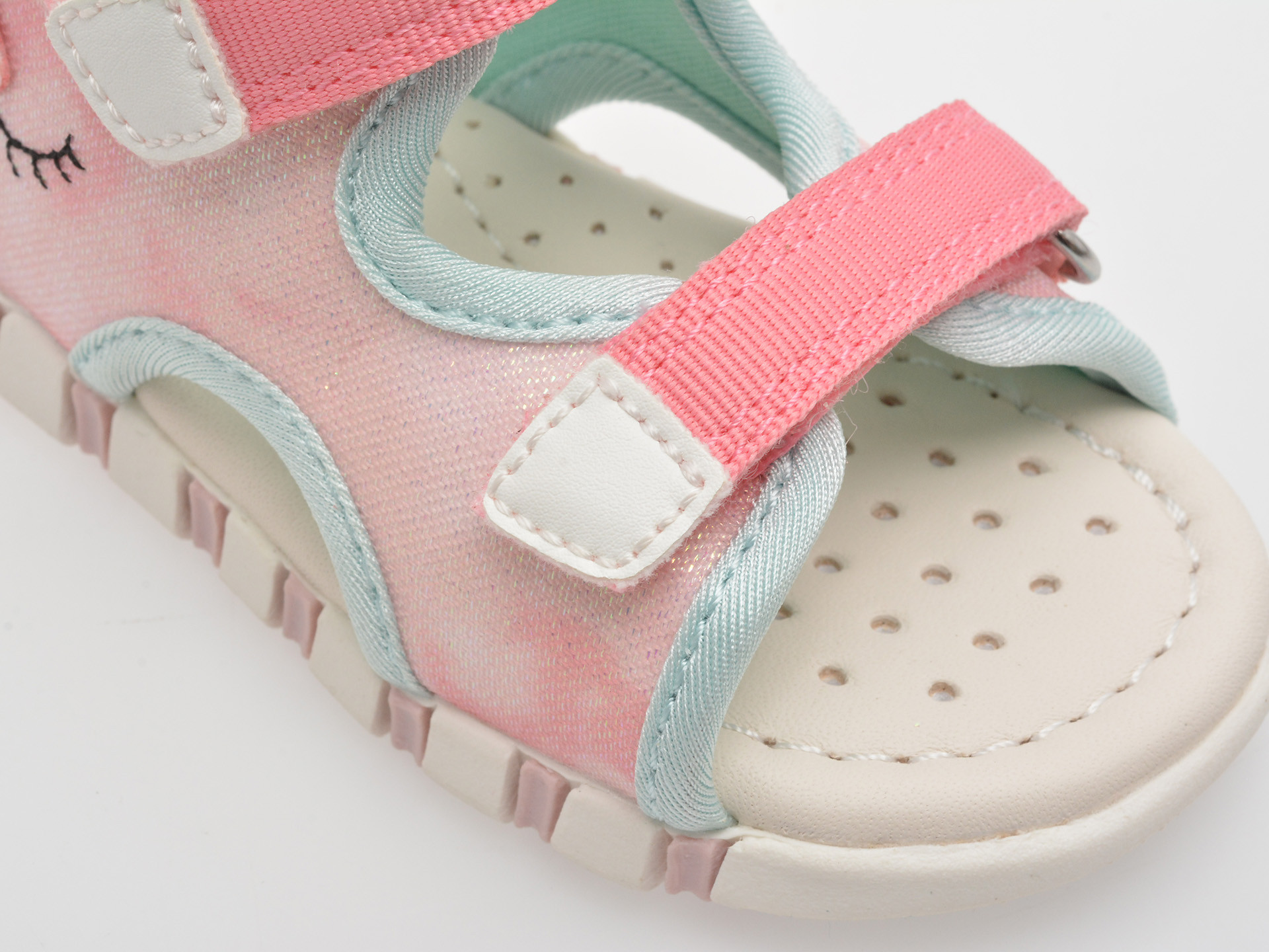 Sandale GEOX roz, B5517A, din material textil