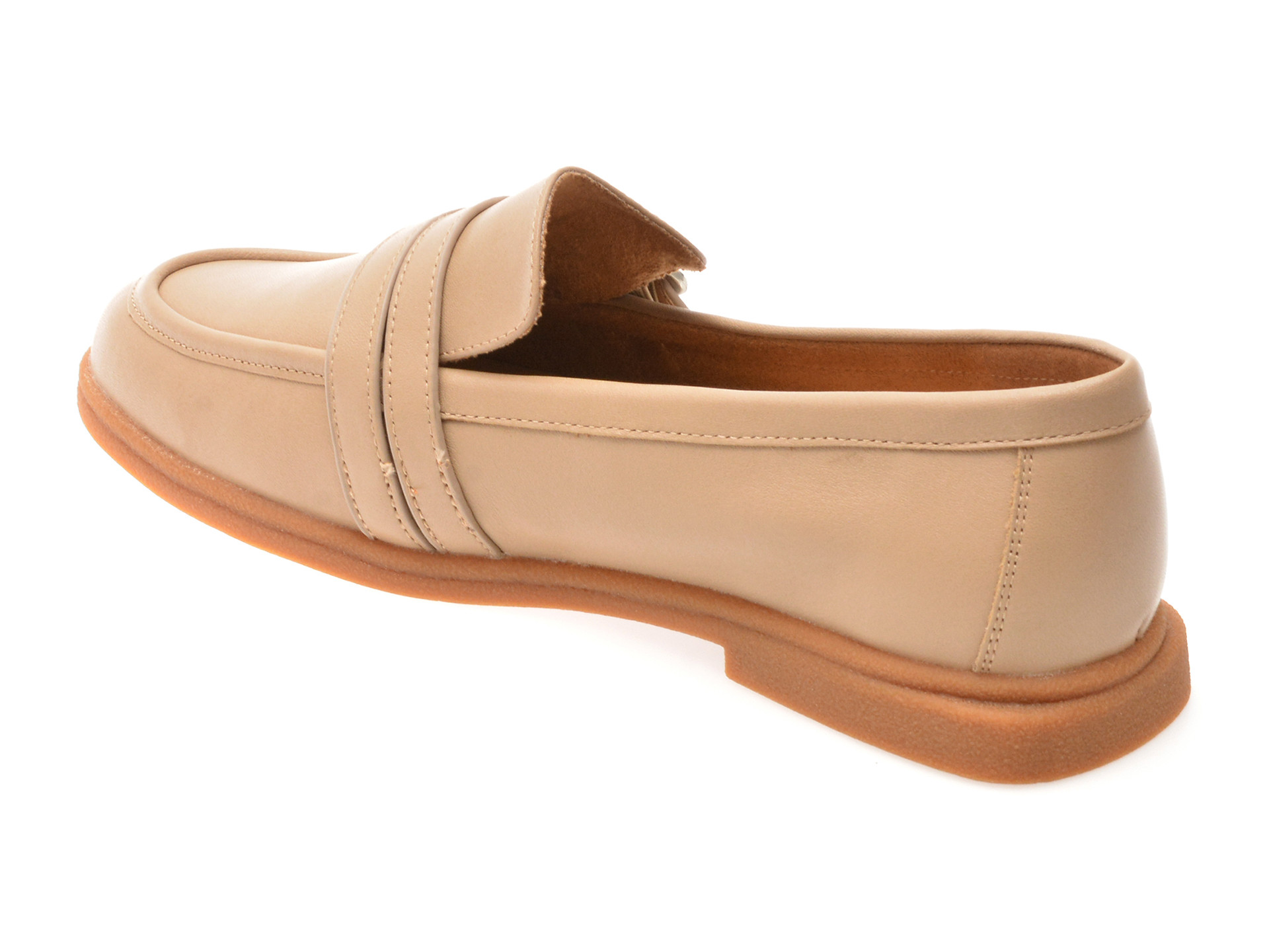 Mocasini EPICA nude, 1197D30, din piele naturala