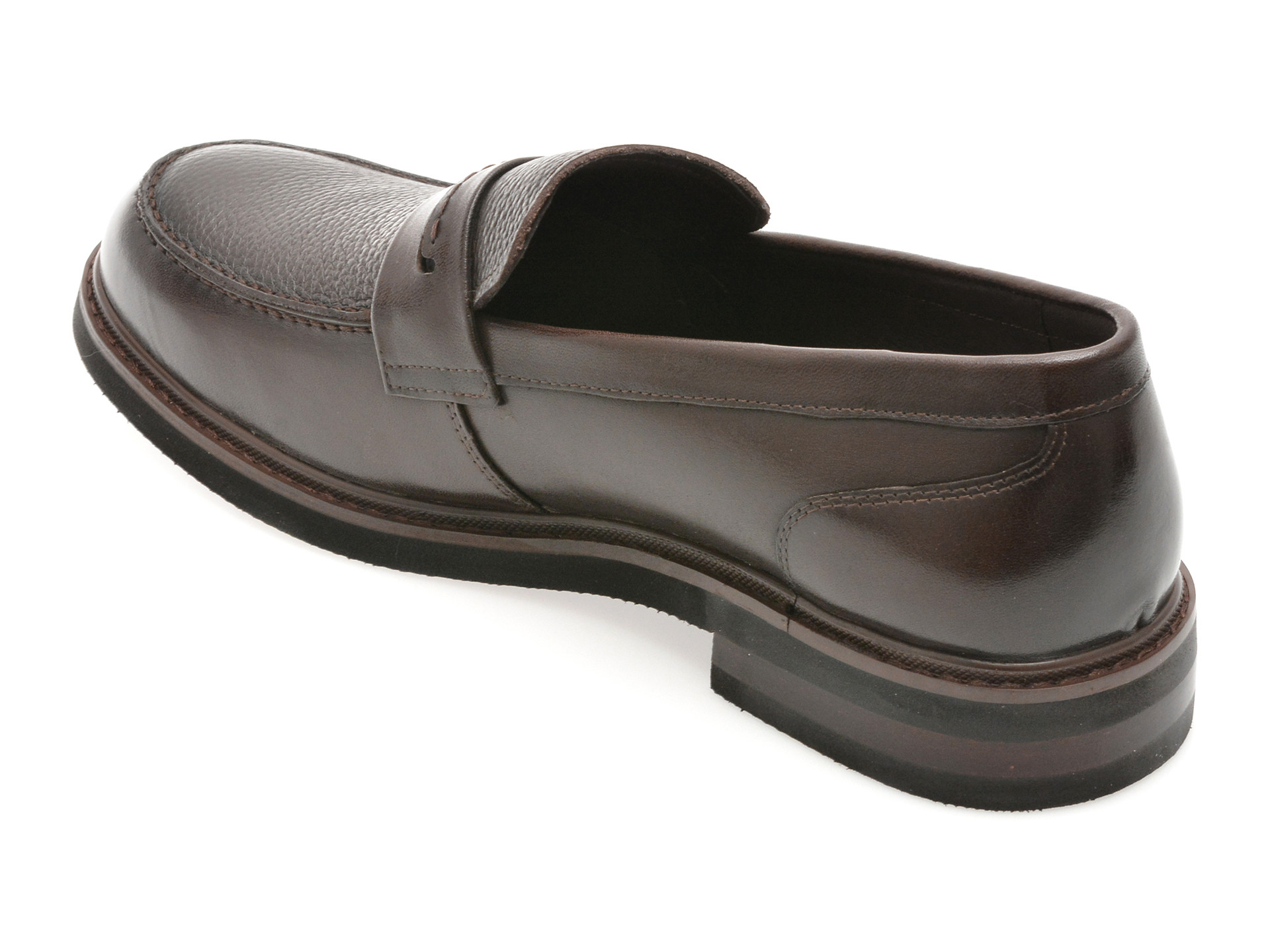 Mocasini eleganti OTTER maro, Y135, din piele naturala