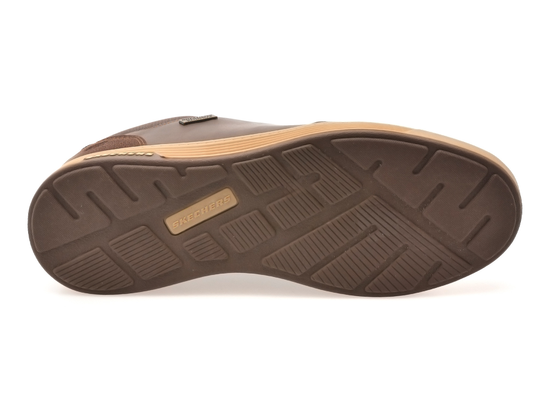 Pantofi sport SKECHERS maro, CAVELL, din piele ecologica