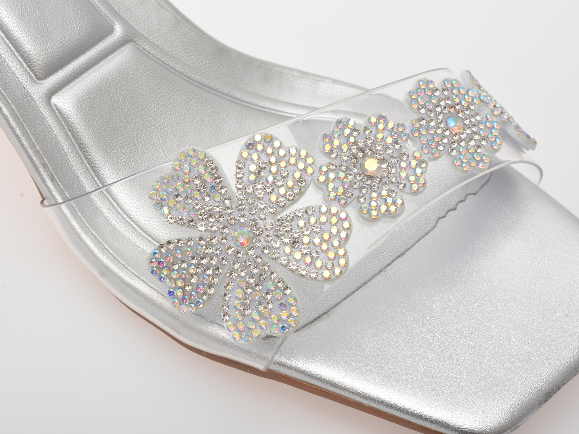 Sandale EPICA argintii, 101602, din piele ecologica