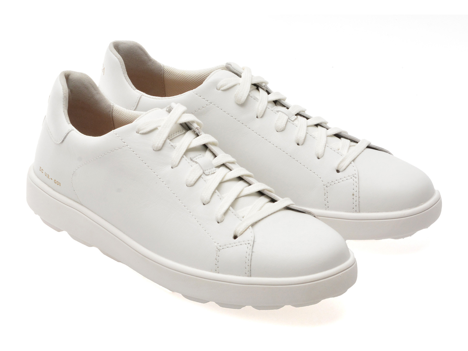 Pantofi sport GEOX albi, U45GPC, din piele naturala