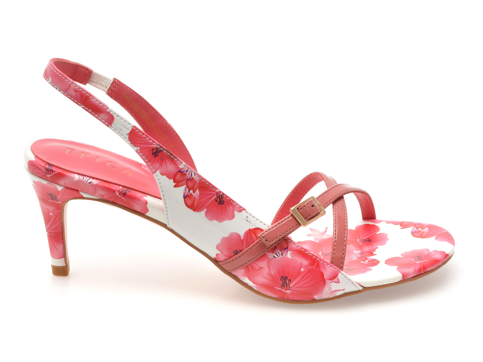 Sandale elegante EPICA fucsia, EB629, din piele naturala