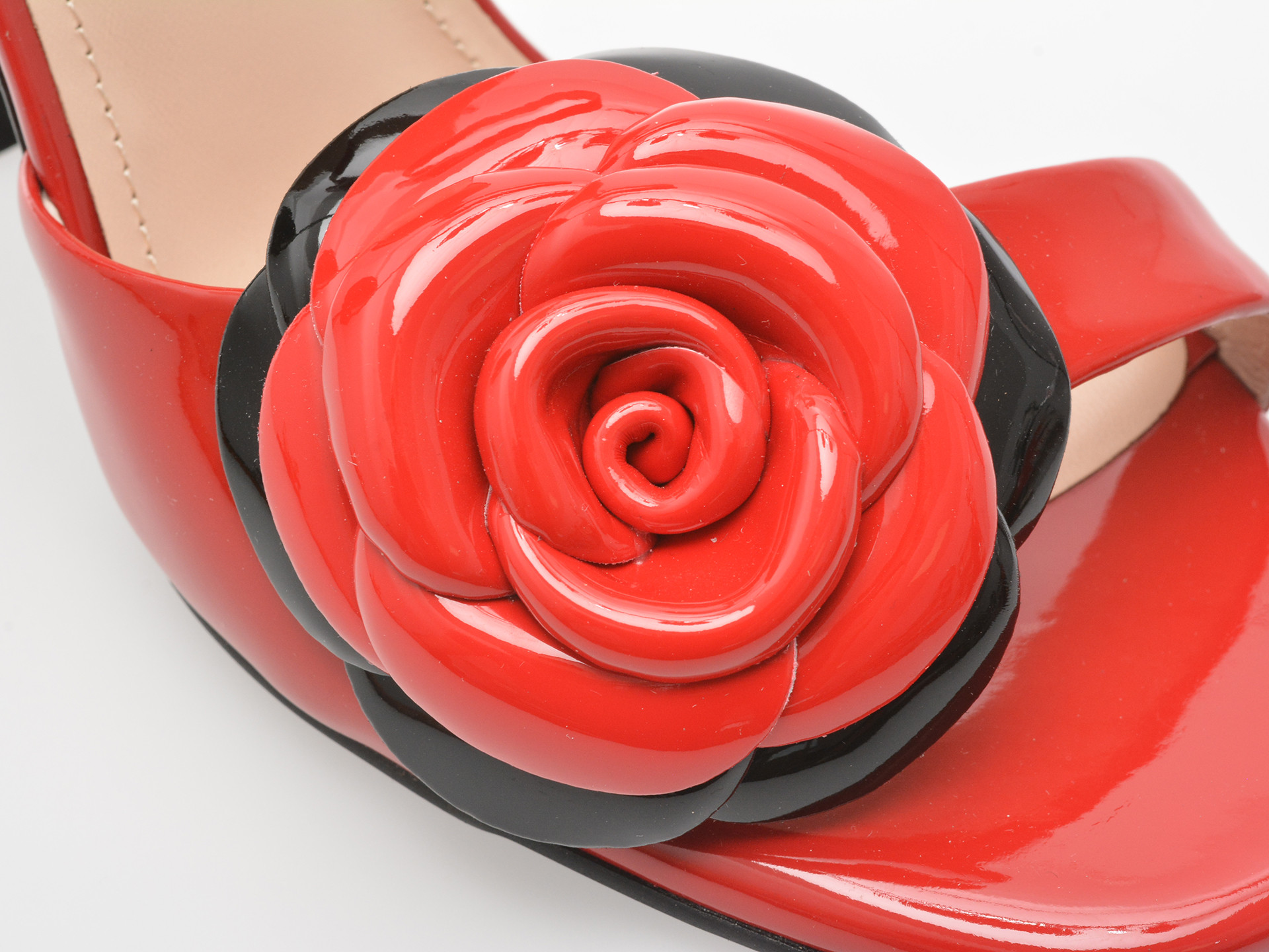 Sandale elegante EPICA rosii, 3L684M, din piele naturala