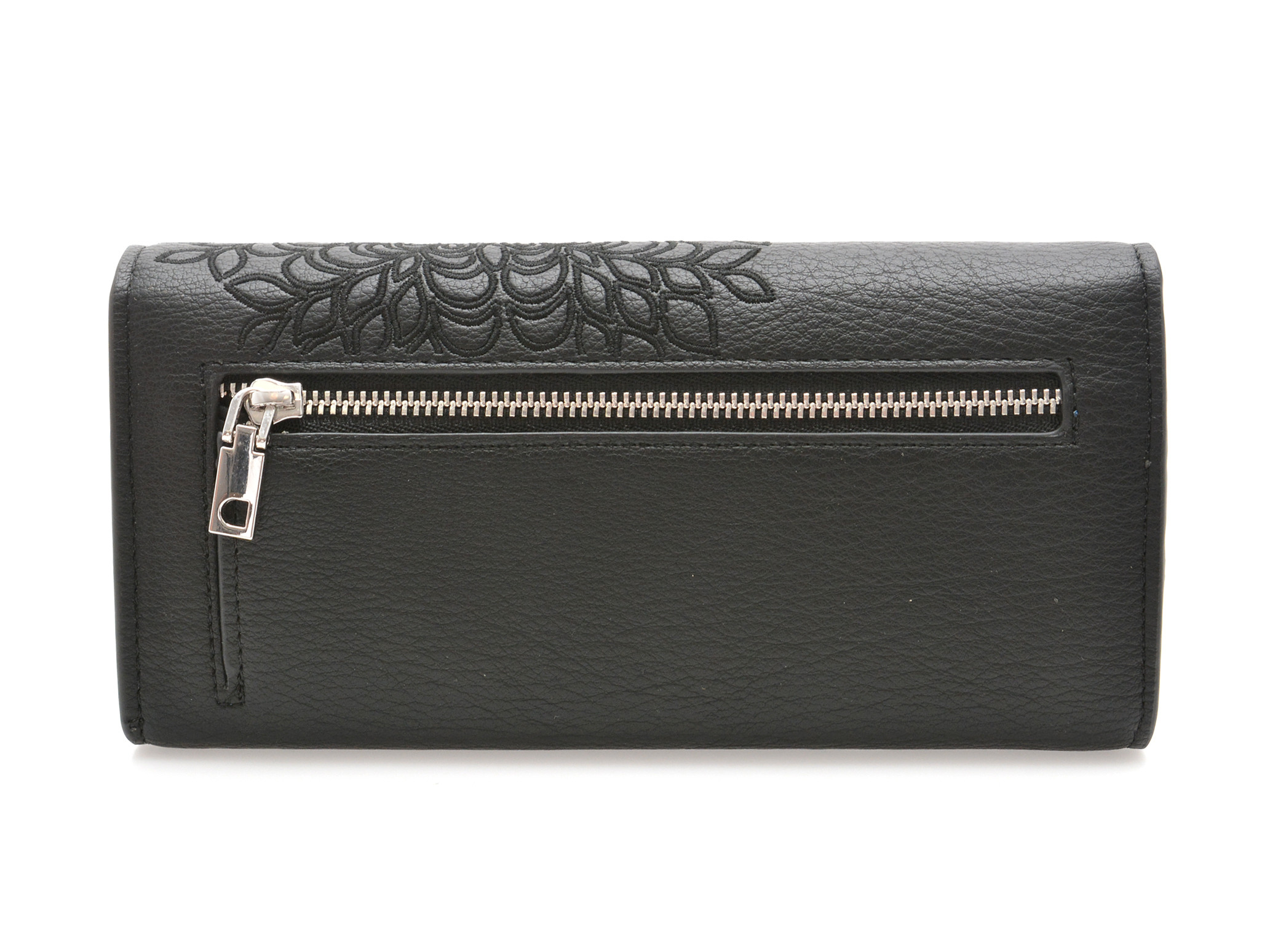 Portofel DESIGUAL negru, WAYP35, din piele ecologica