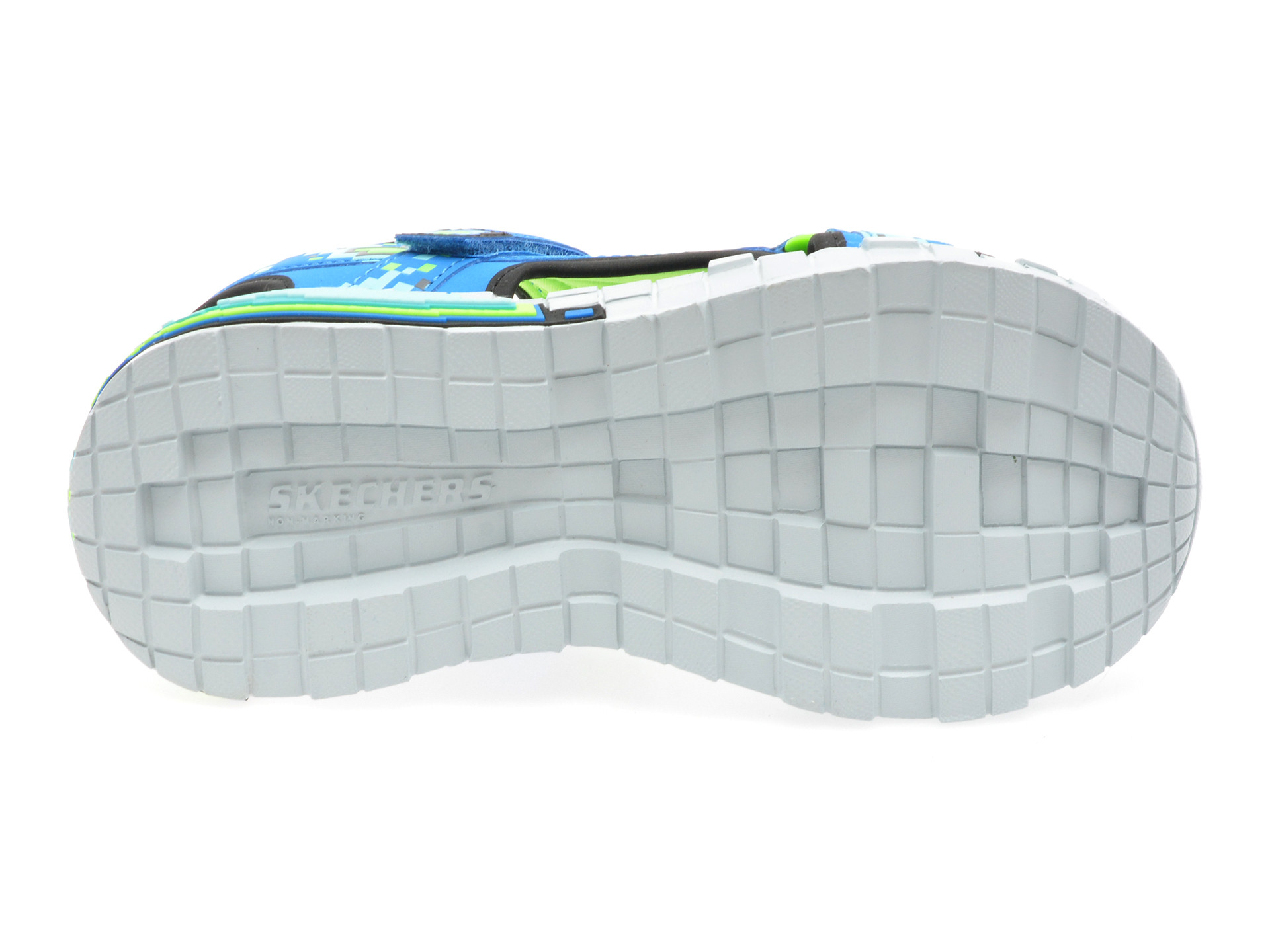 Sandale SKECHERS albastre, MEGA-SPLASH 4K, din piele ecologica