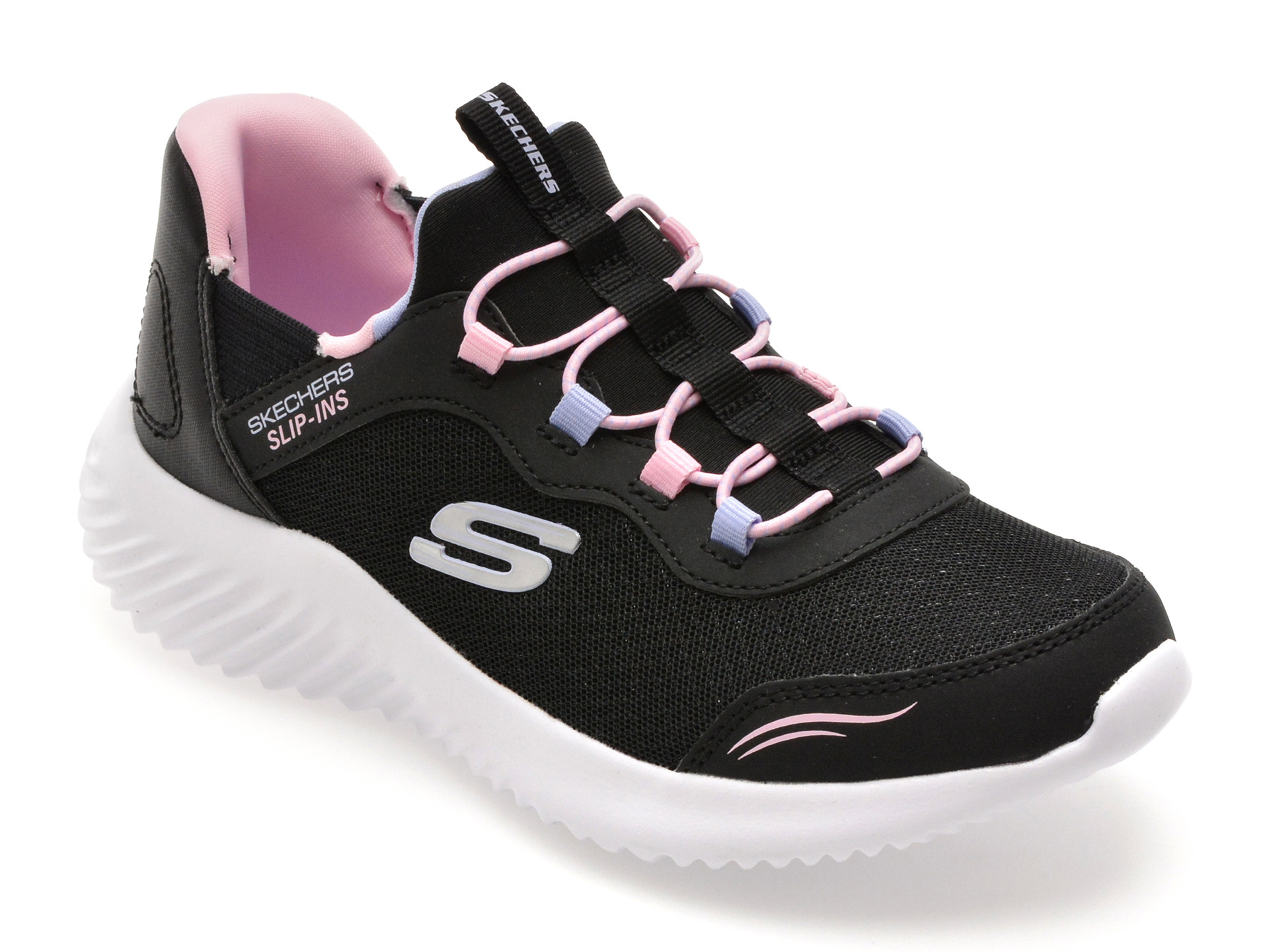 Pantofi sport SKECHERS negri, BOUNDER, din material textil
