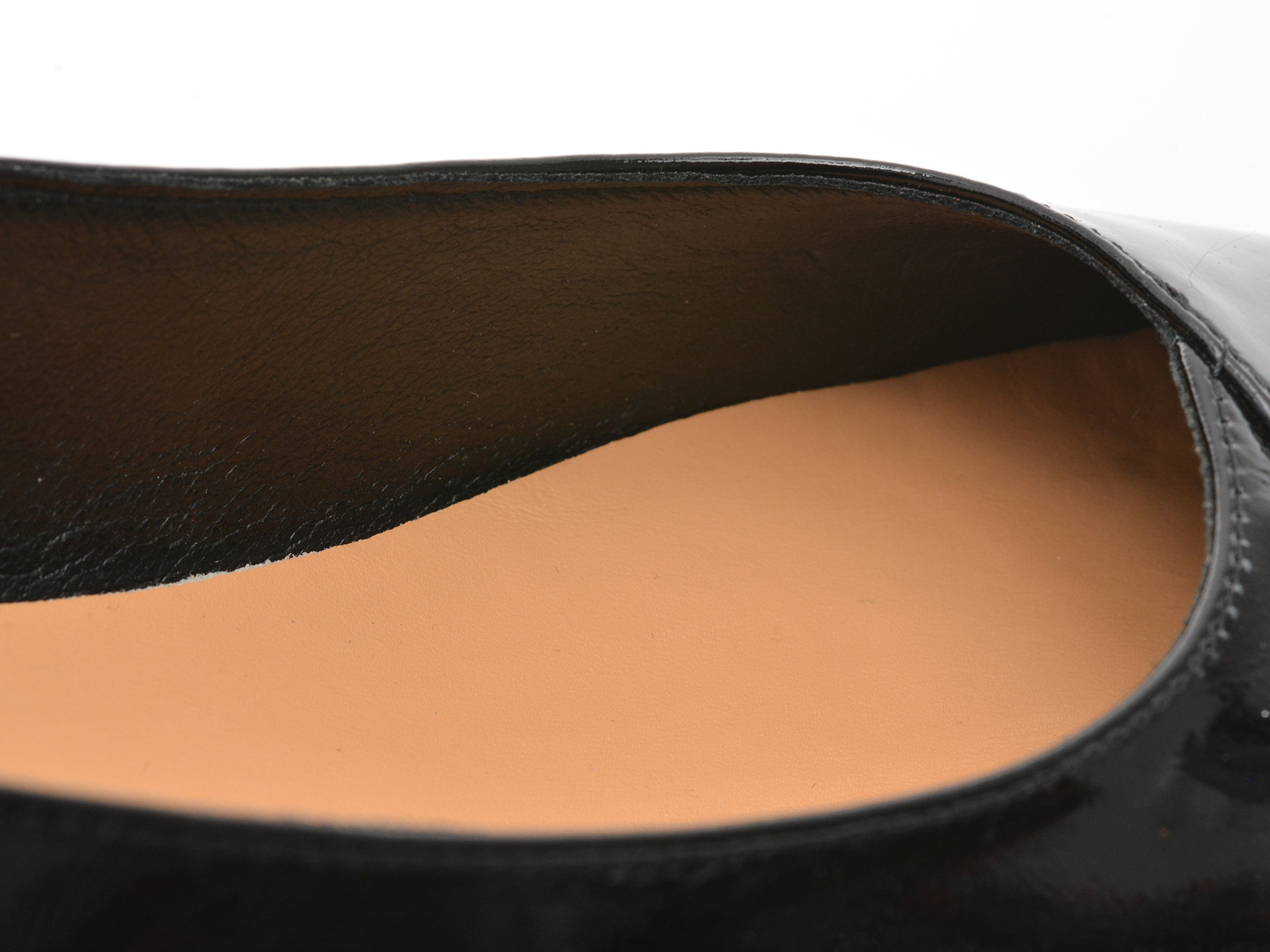 Balerini IMAGE negri, 1195G22, din piele naturala lacuita