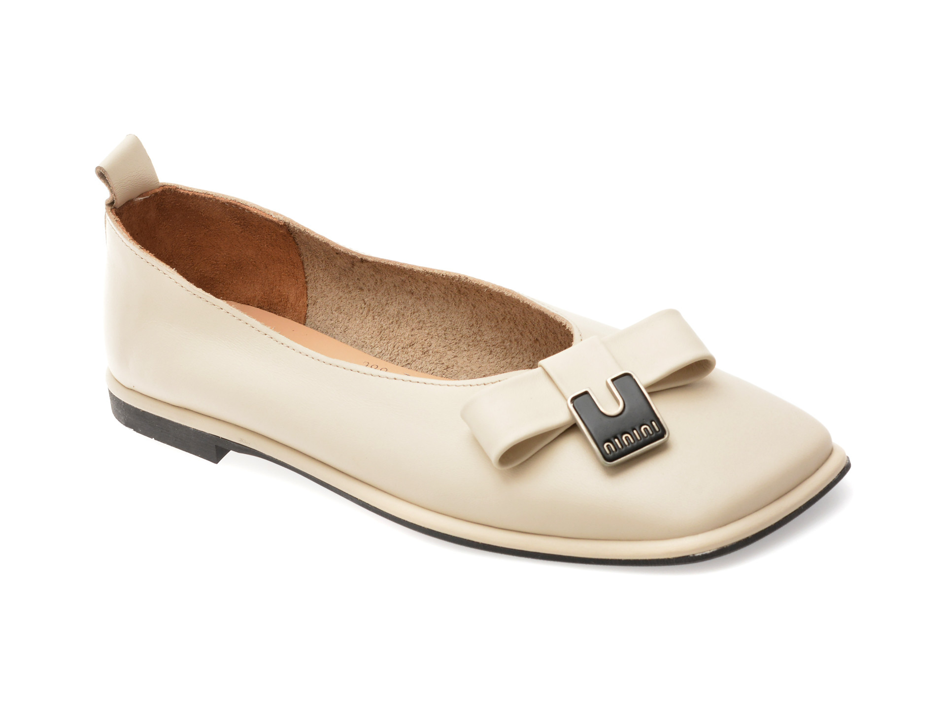 Balerini IMAGE bej, 574288, din piele naturala