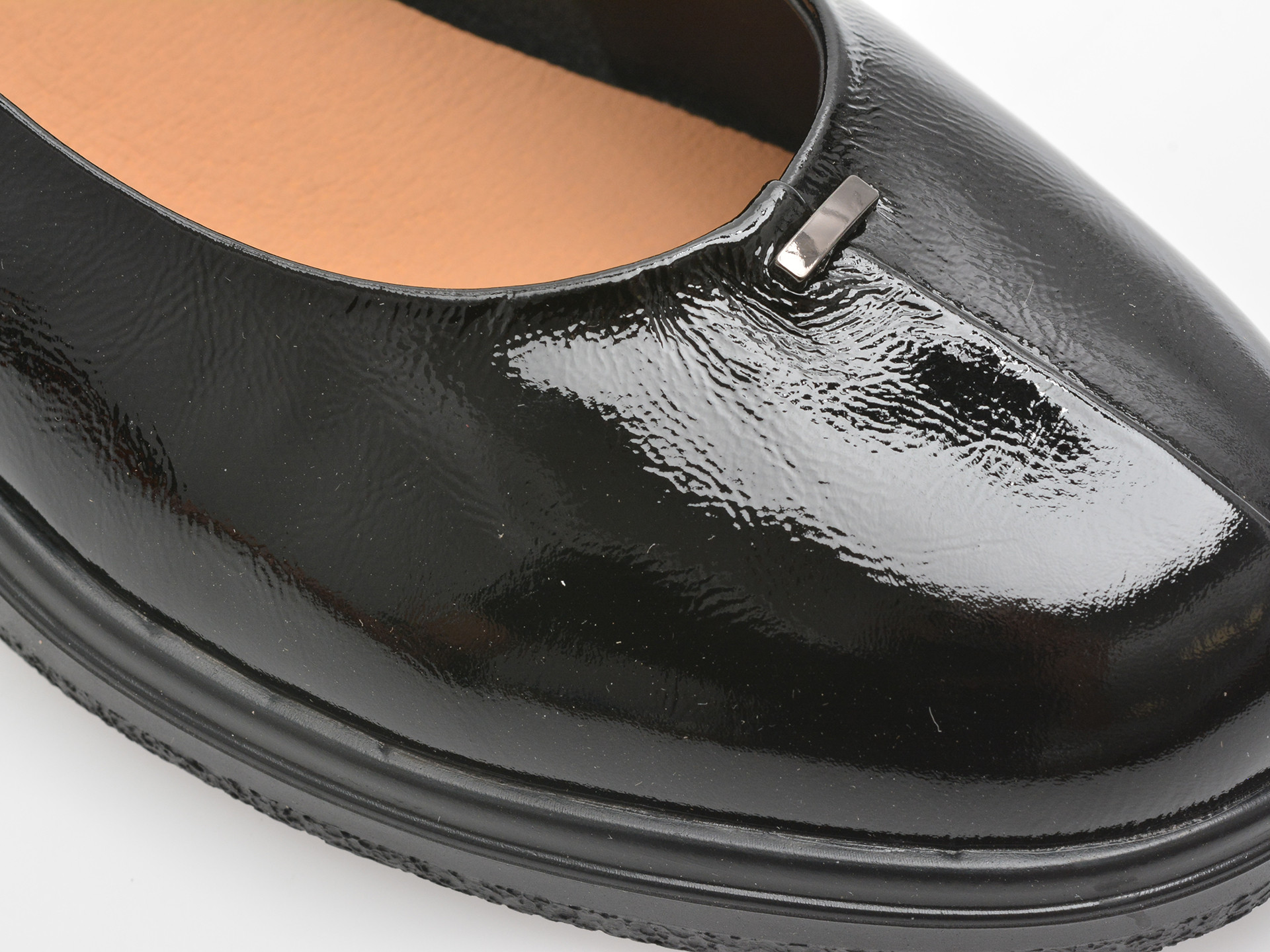 Balerini EPICA negri, 1216G16, din piele naturala lacuita